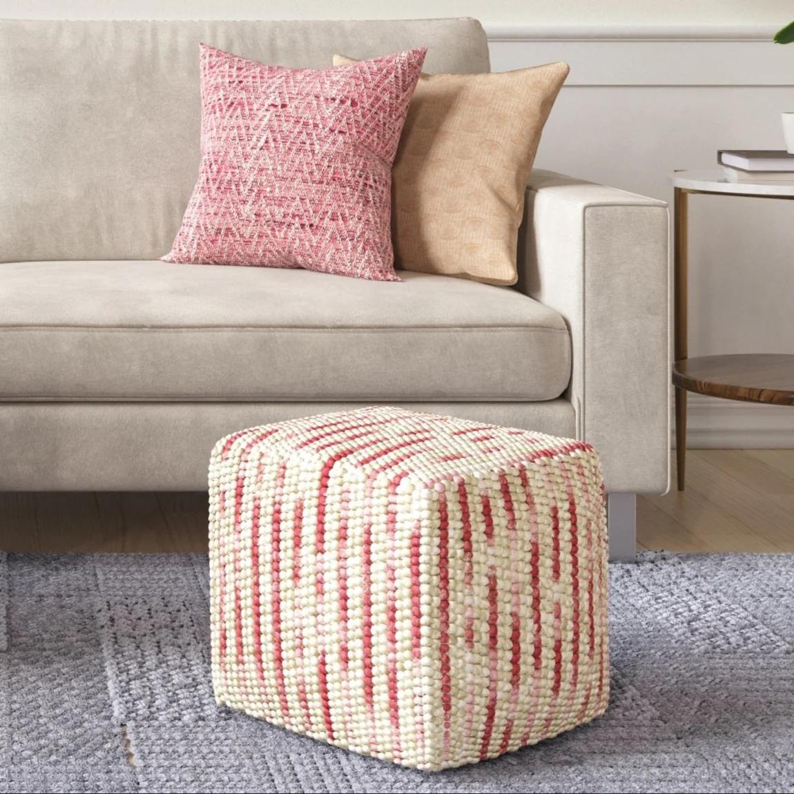 Enigmosis Weave Cube Pouf with Zipper