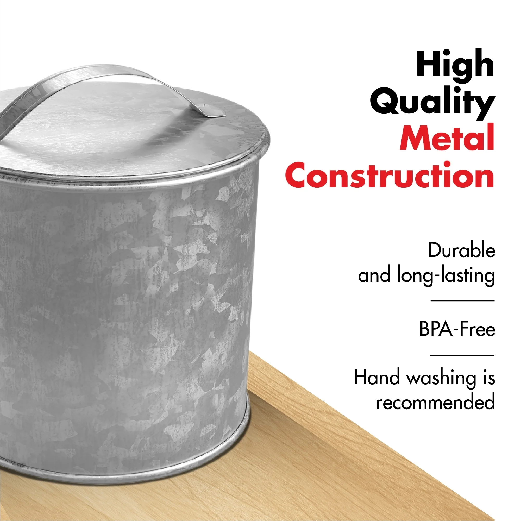 Amici Newport Galvanized Metal Storage Canister