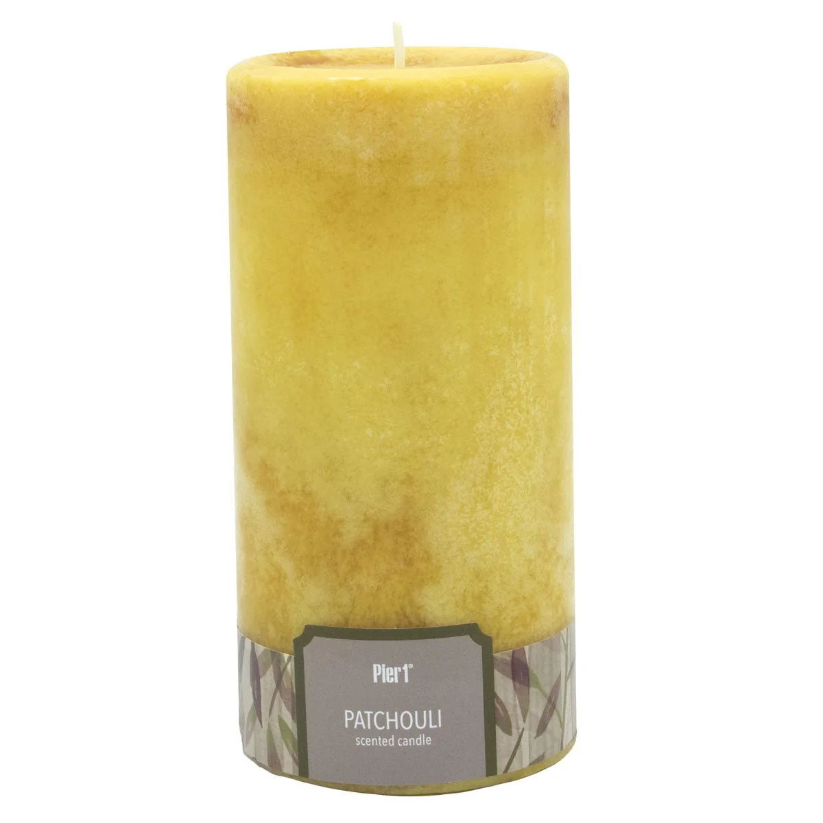 Pier 1 Patchouli 3x6 Solid Pillar Candle
