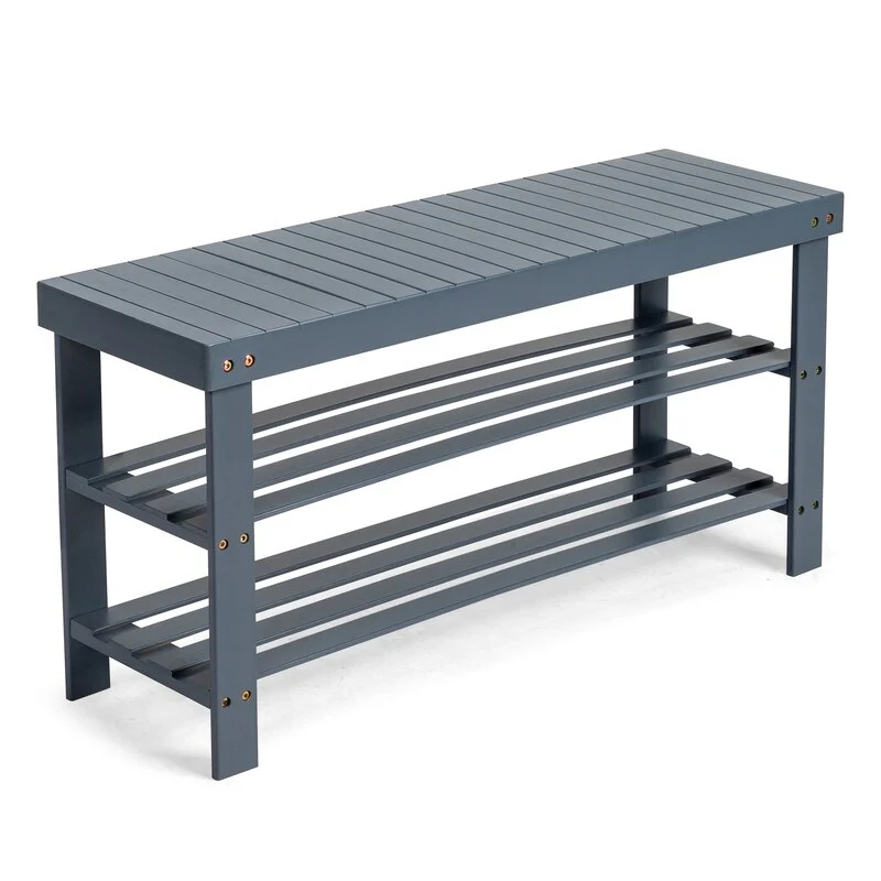 3-Tier Shoe Rack Bench Shoe Storage Organizer Holds Up to 240 lbs