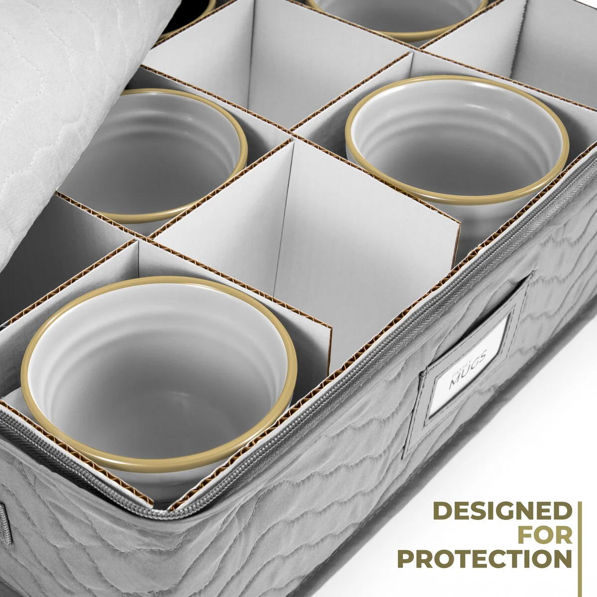 12 Mug Coffee Mug/Glass Quilted Box - 13 in x 16 in x 6 in