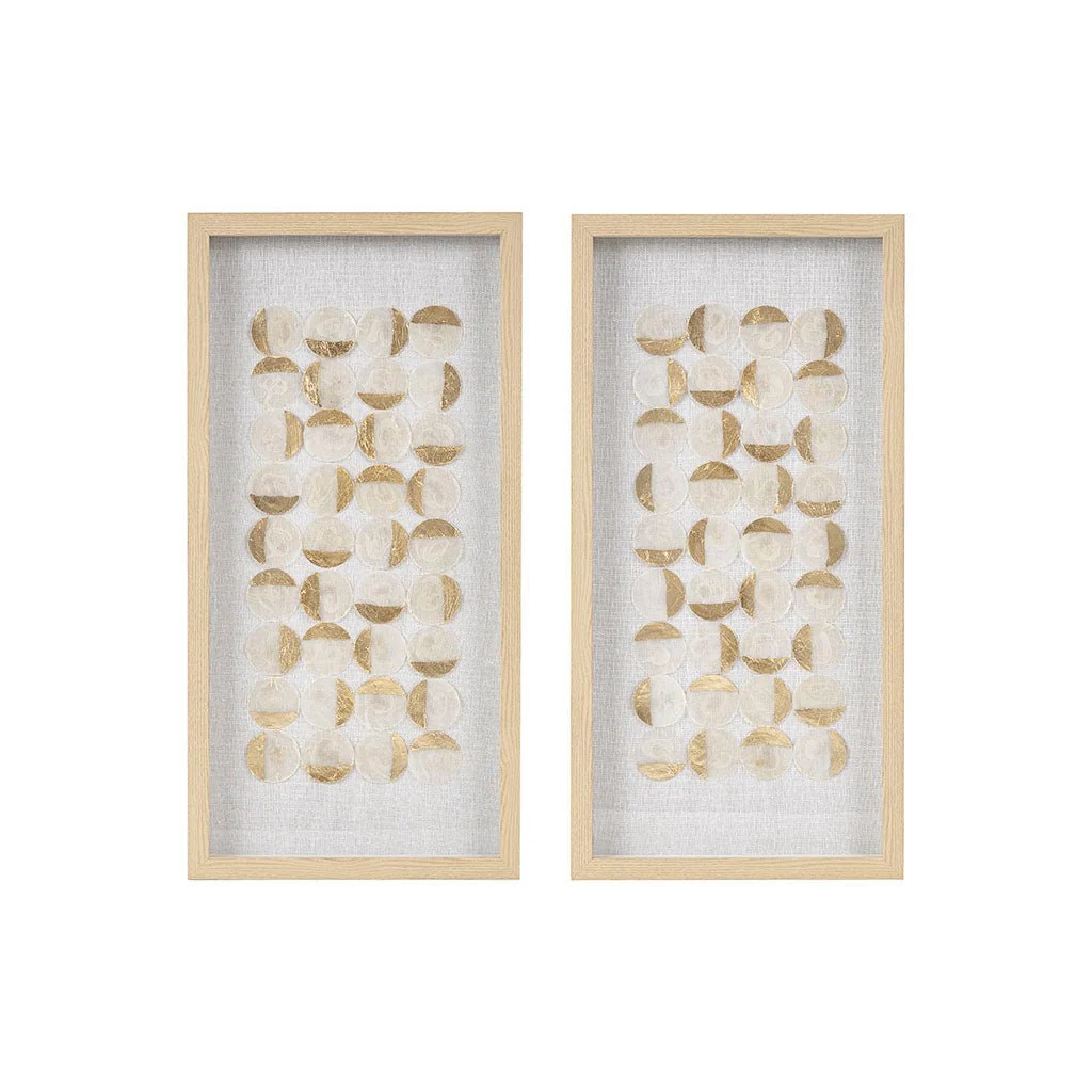 2-Piece Wall Decor Set with Hand Applied Foil