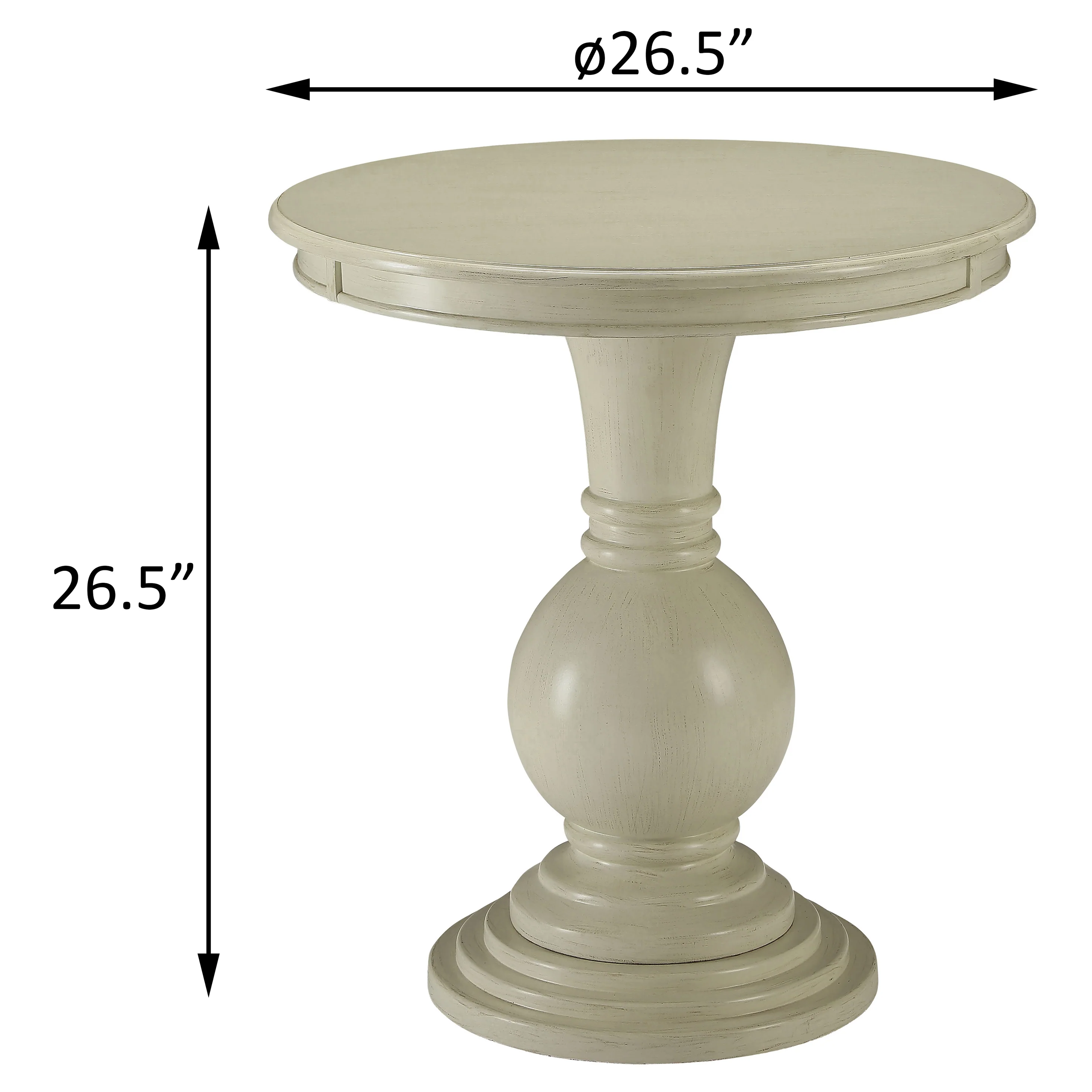 Antique White Accent Table