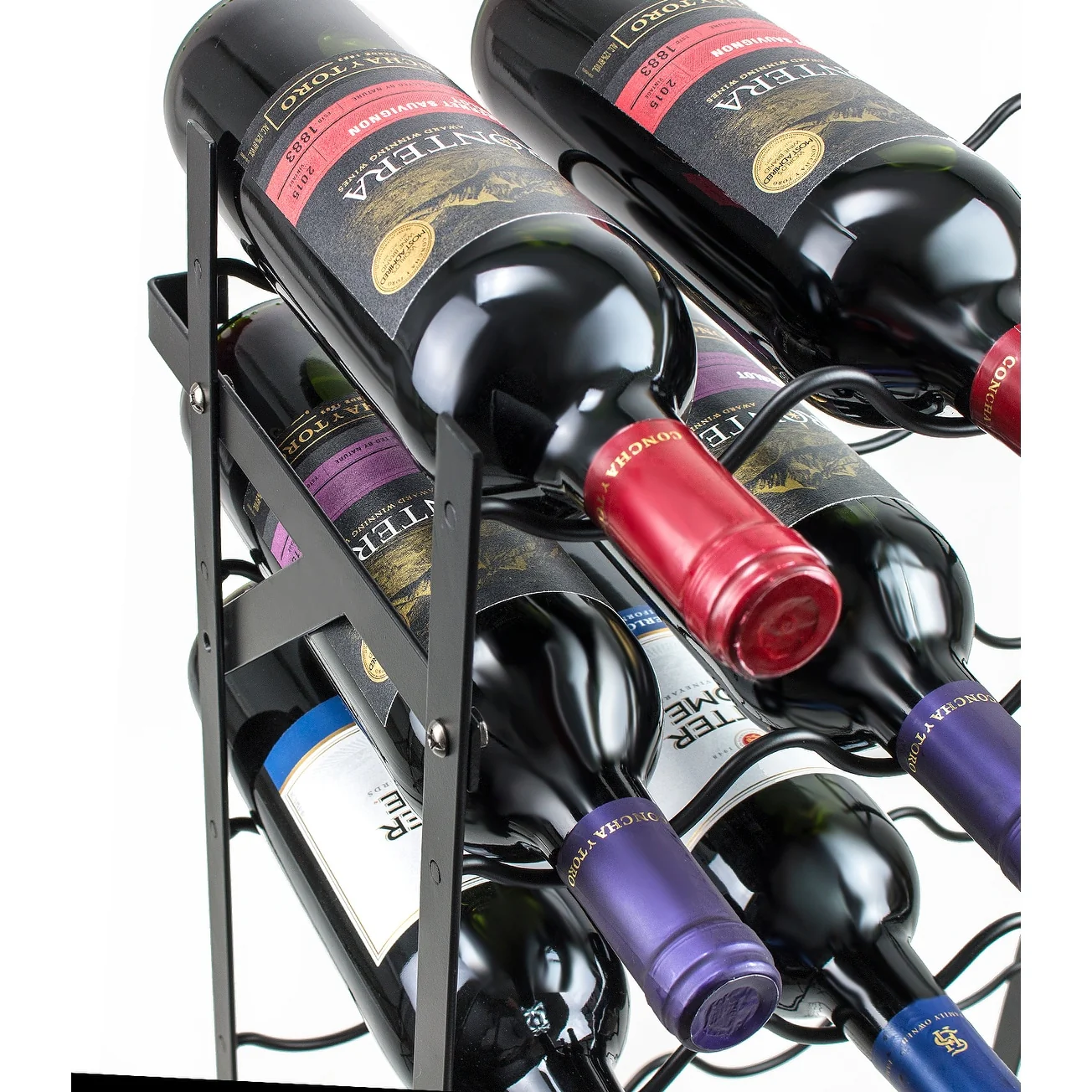 Freestanding Metal Wine Rack - Up to 150 Wine Bottles