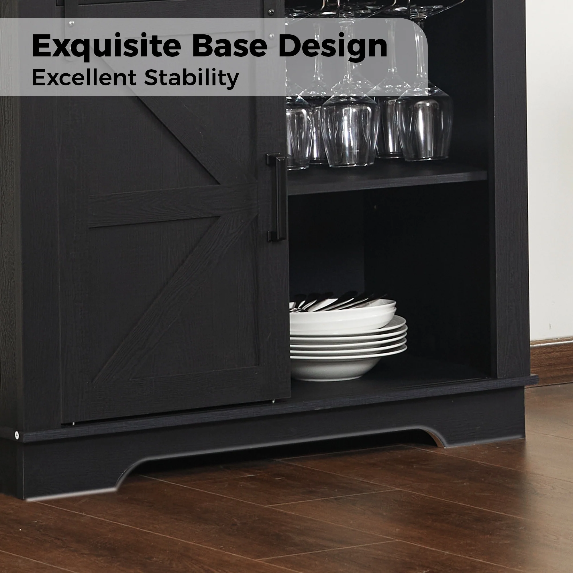 Farmhouse Coffee Bar Cabinet,Kitchen Buffet and Sideboard for Dining Room, Living Room, Entryway