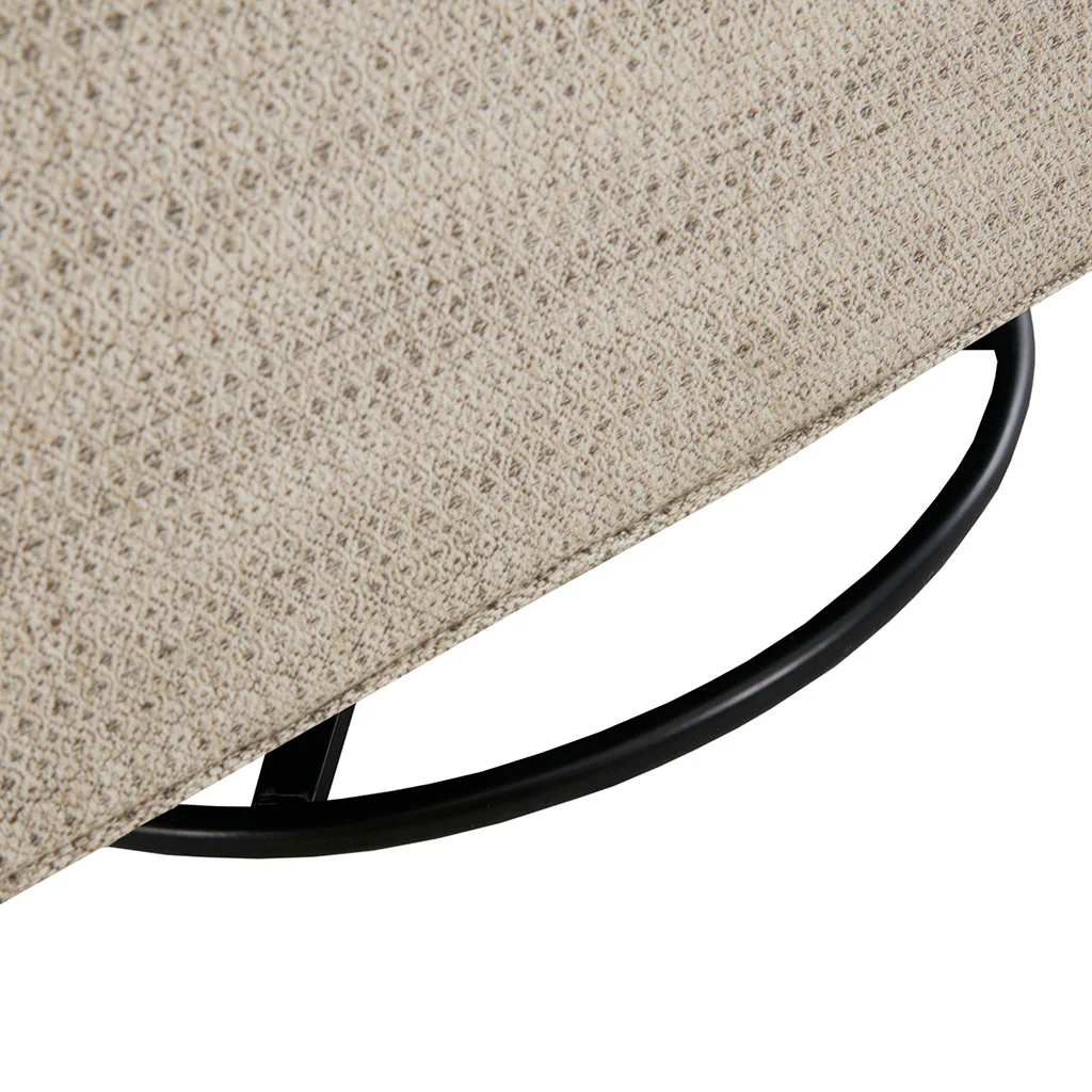 Upholstered Swivel Chair with Recessed Arms and Tight Back