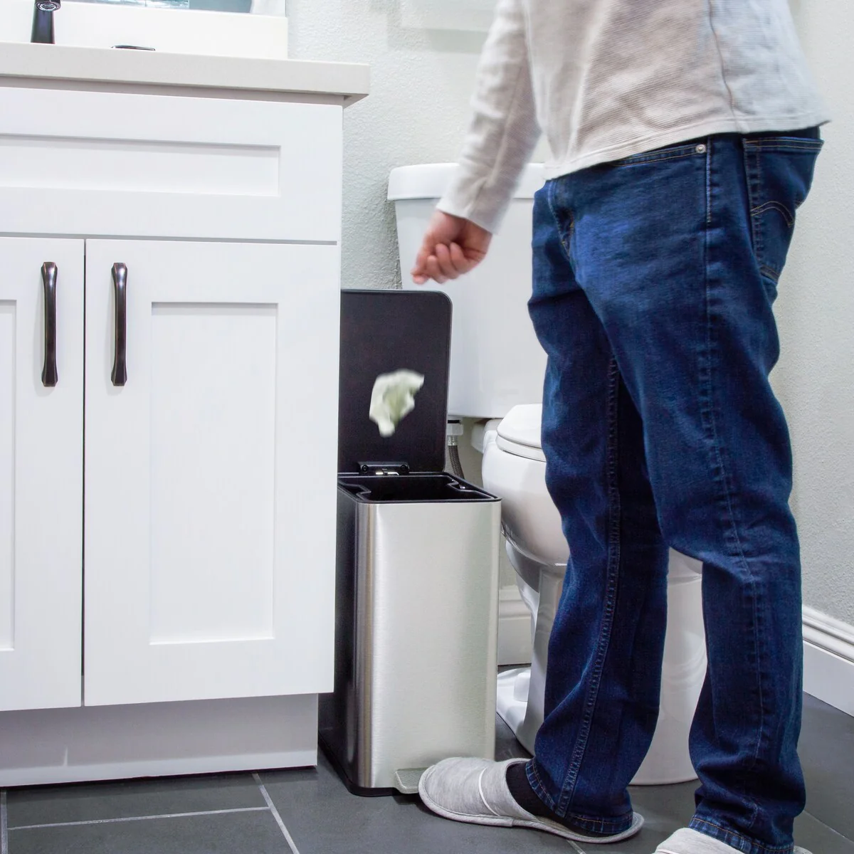 Qualiazero 10L / 2.6 Gallon Slim Step Can