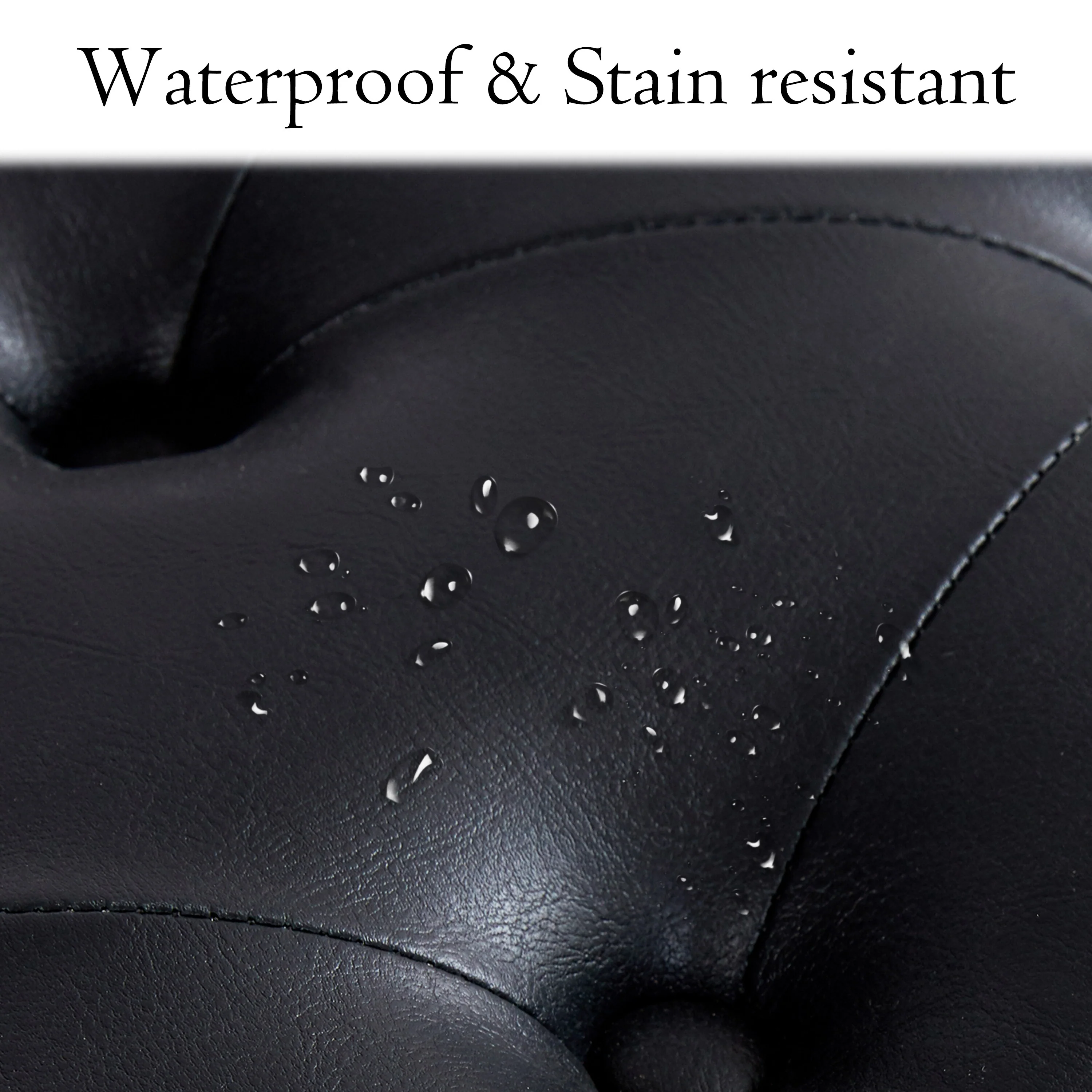 Button-Tufted Bench for End of Bed, Entryway Bench Beige/ Black/ Brown Solid Wood, Leather, Fabric 44-inch