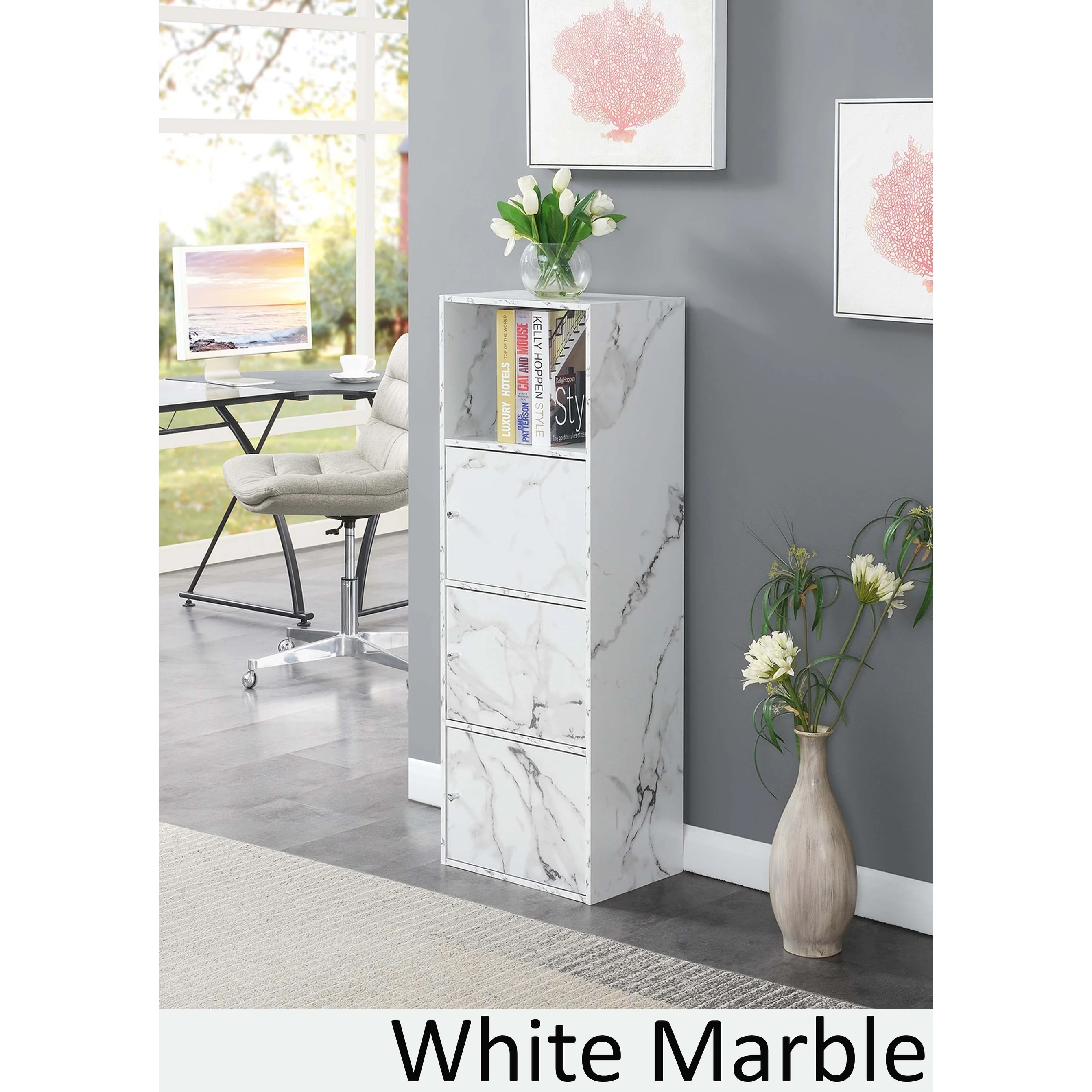 Convenience Concepts Xtra Storage 3 Door Cabinet with Shelf