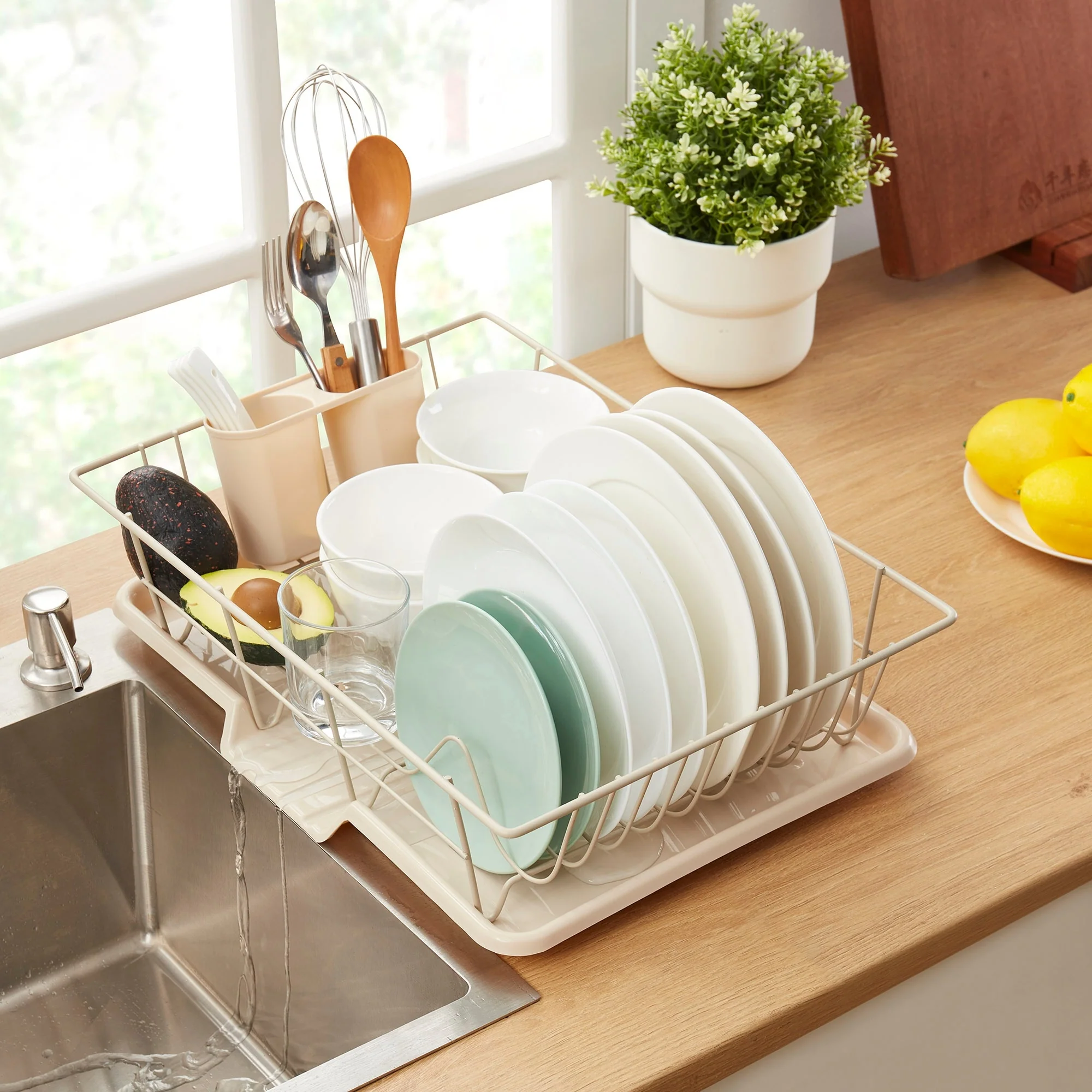 Sweet Home Collection 3-Piece Kitchen Sink Dish Drainer Set
