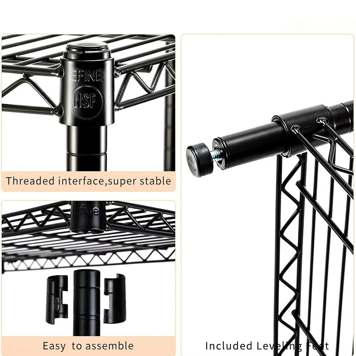 5-Shelf Heavy Duty Carbon Steel Shelving Unit 150lbs/Shelf
