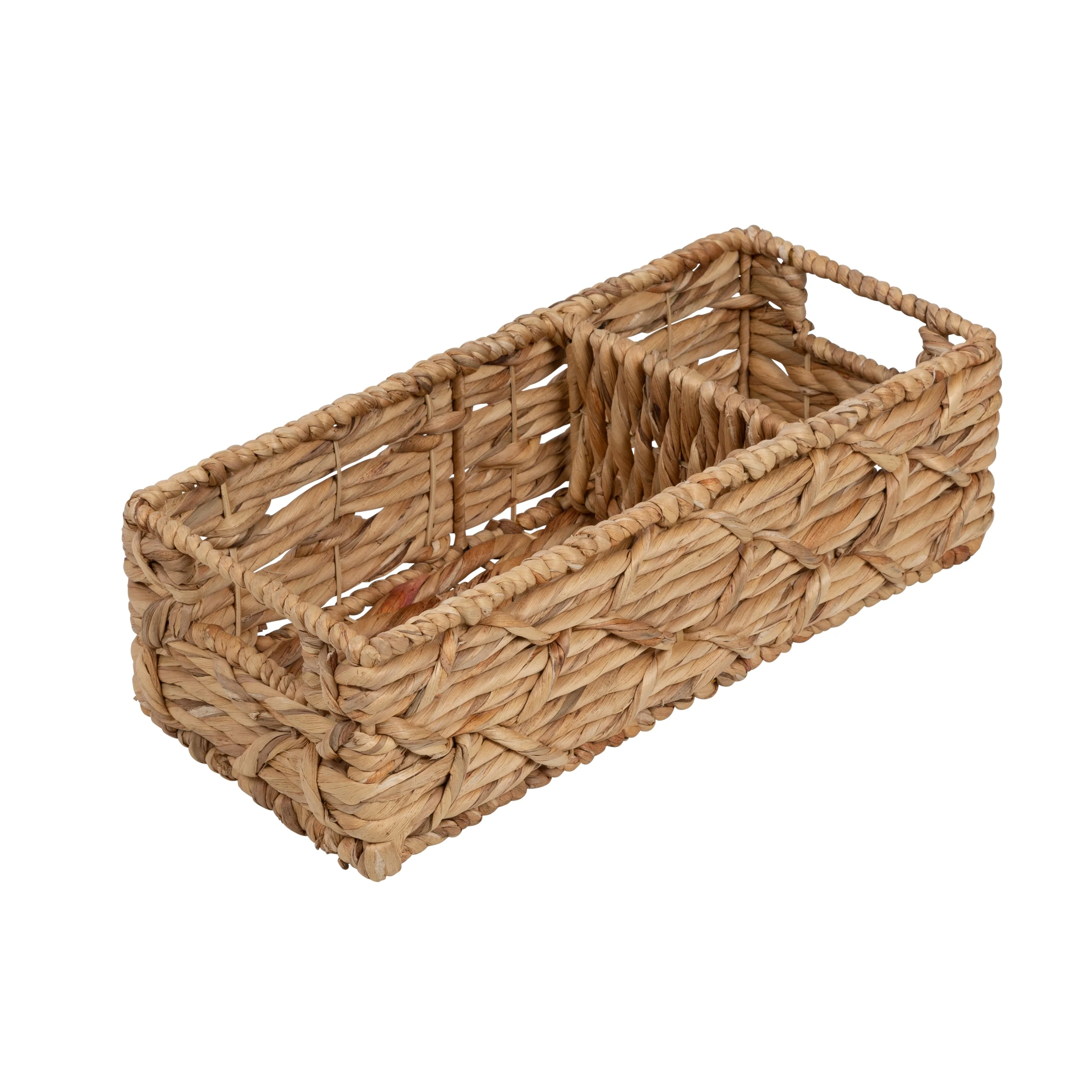 Honey-Can-Do Set of 2 Natural Wicker Baskets with Dividers