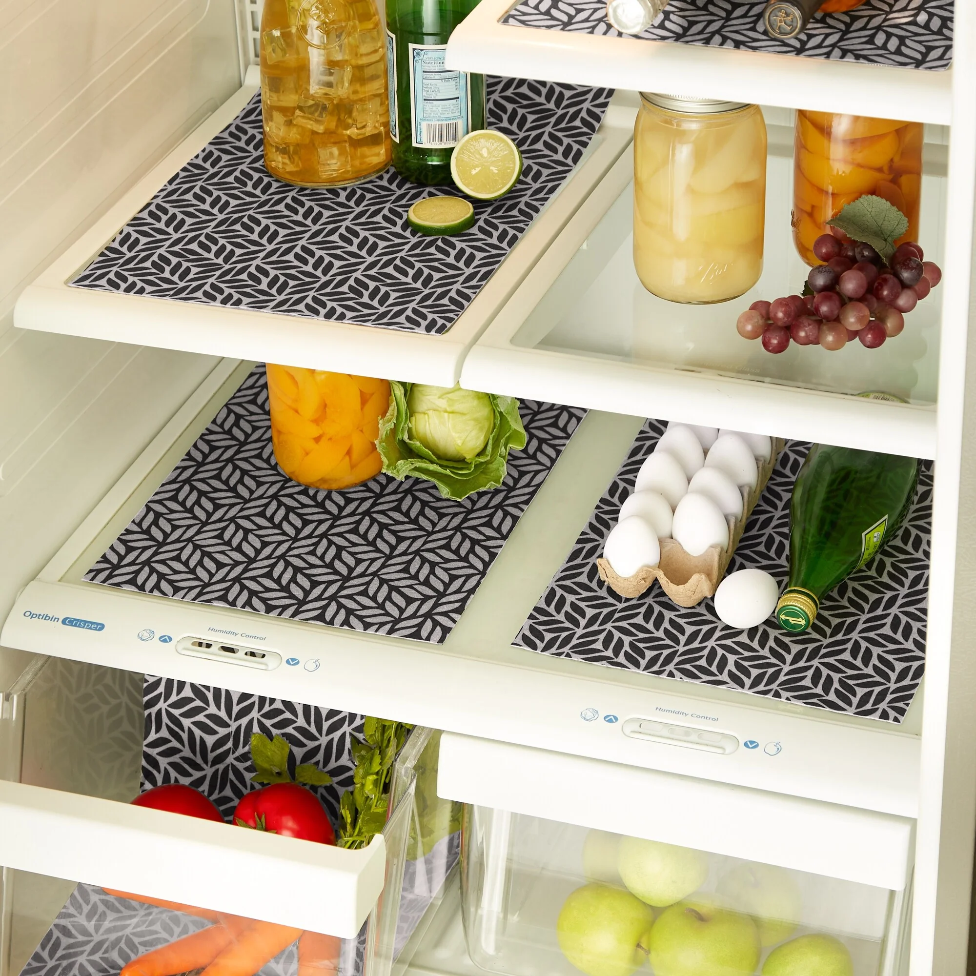 DII Nautical Blue Market Print Fridge Liner (Set of 6)