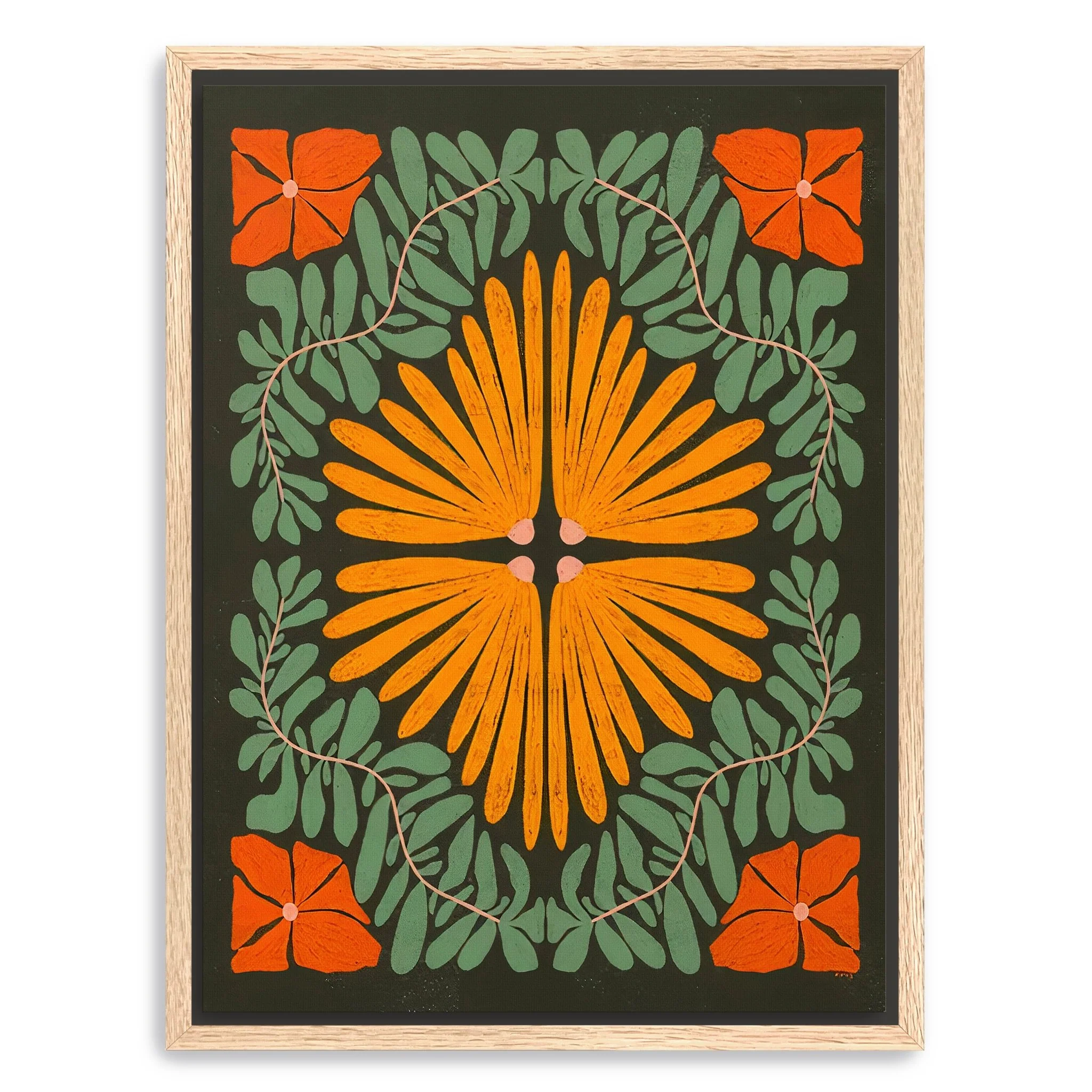 Plant Pattern II Canvas Giclee Wall Art