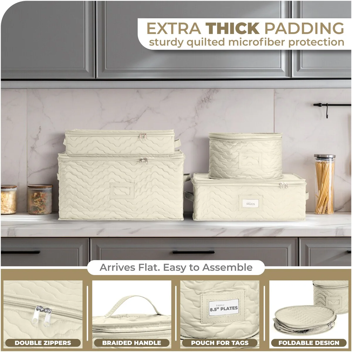 Dinnerware Quilted Storage Set (4 Pc)