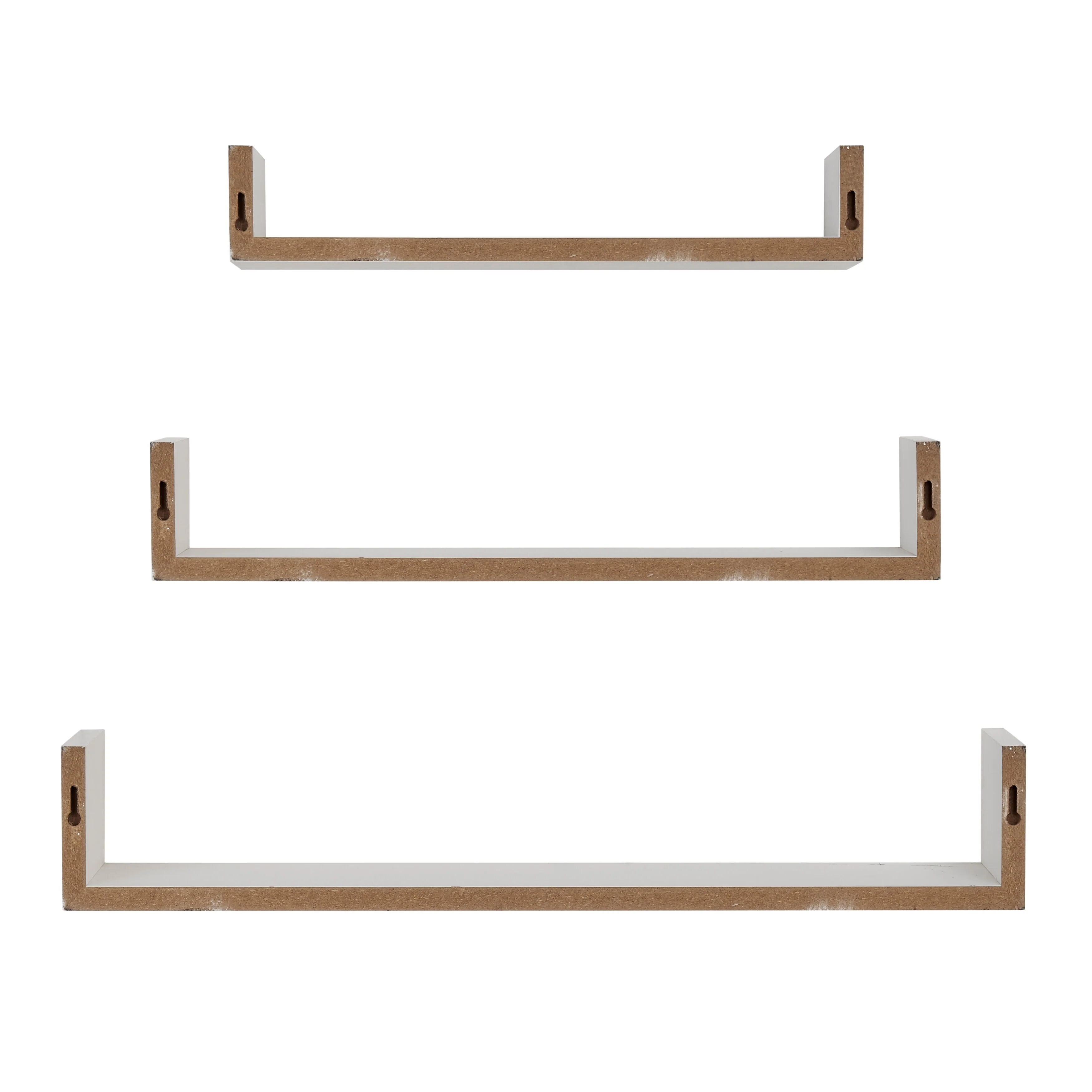 Danya B. Aalto U-Shaped Floating Wall Shelves - Set of 3