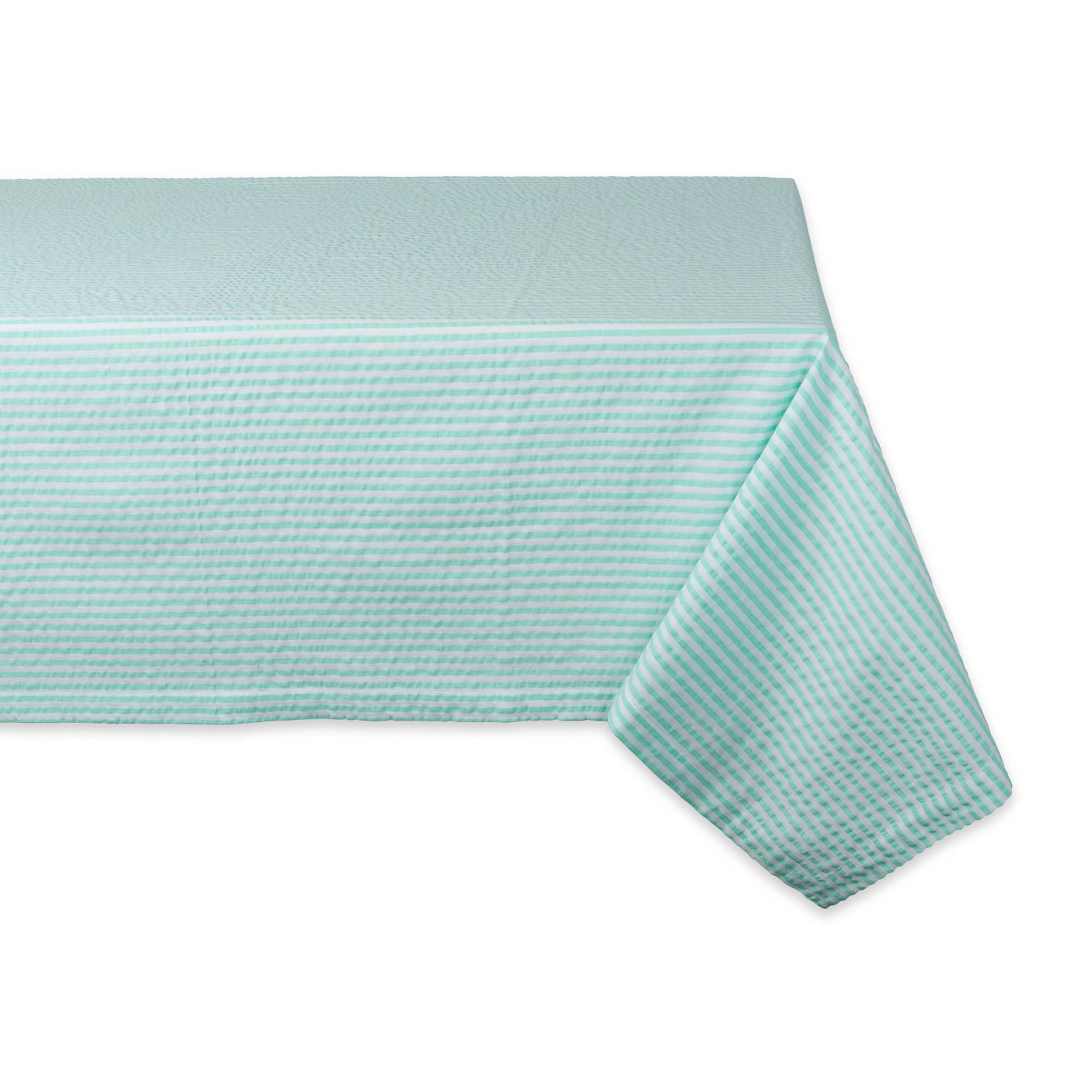 Aqua Seersucker Tablecloth
