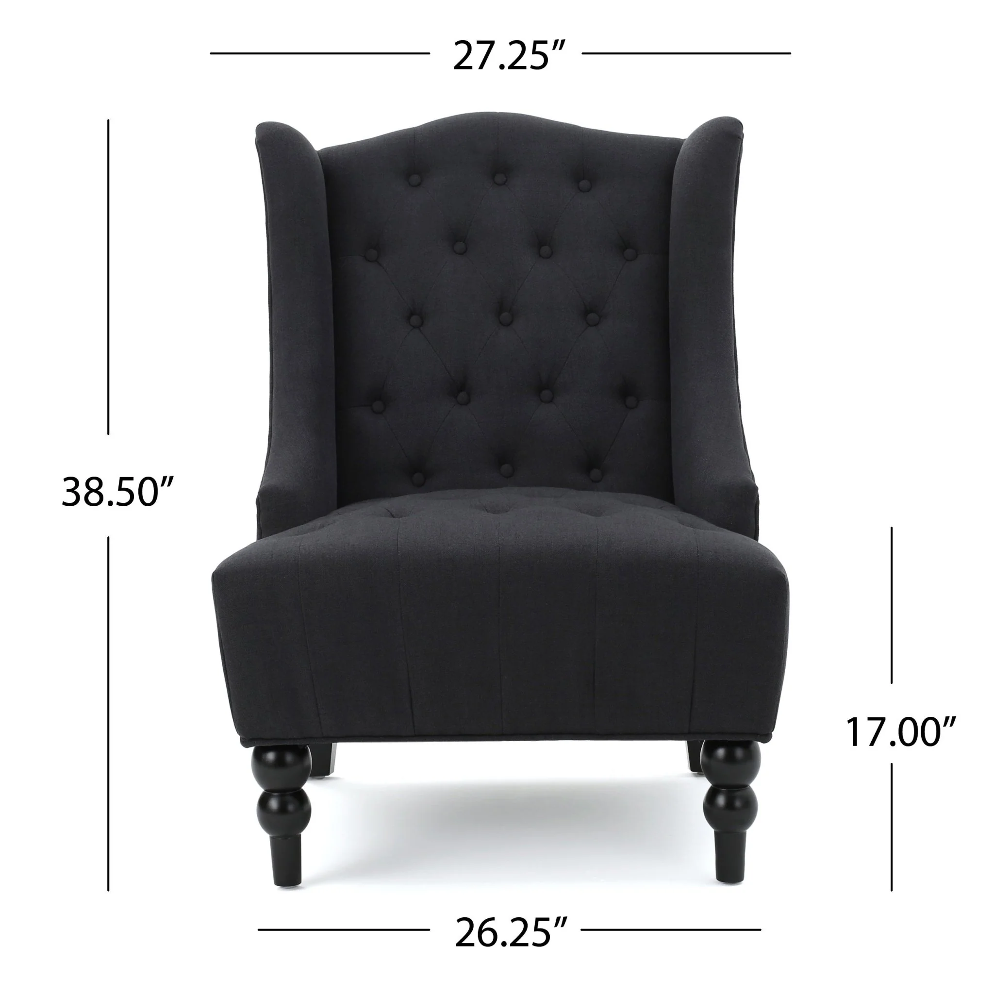 Dawned Upholstered Accent Chair with Button Tufting and Wing Back