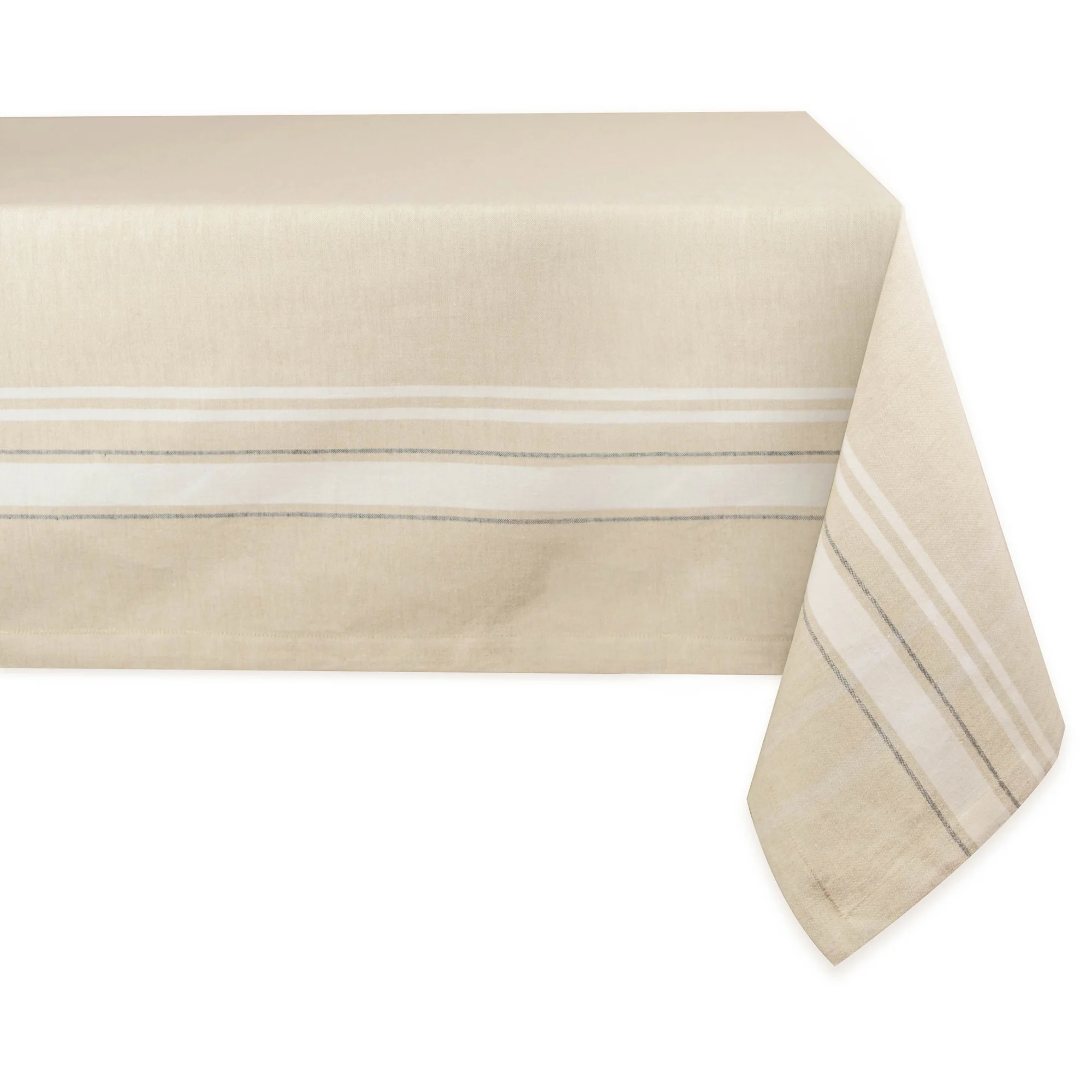 White French Stripe Tablecloth