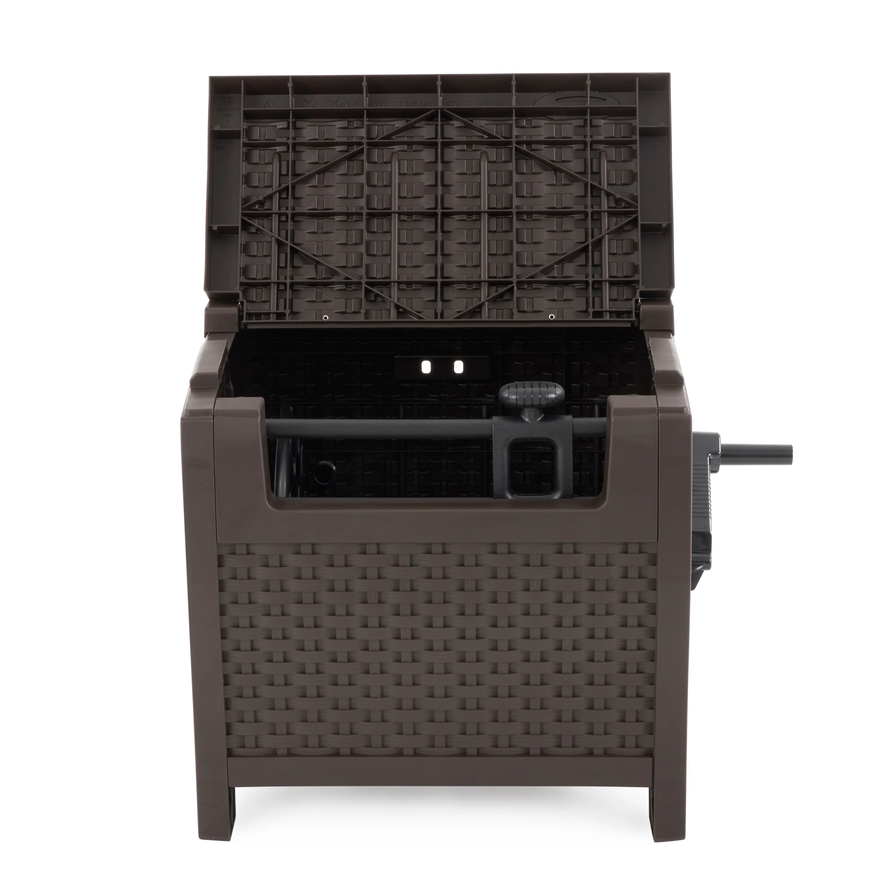 Suncast 175 Foot Slide Trak Outdoor Garden Water Hose Hideaway, Mocha Brown - 13