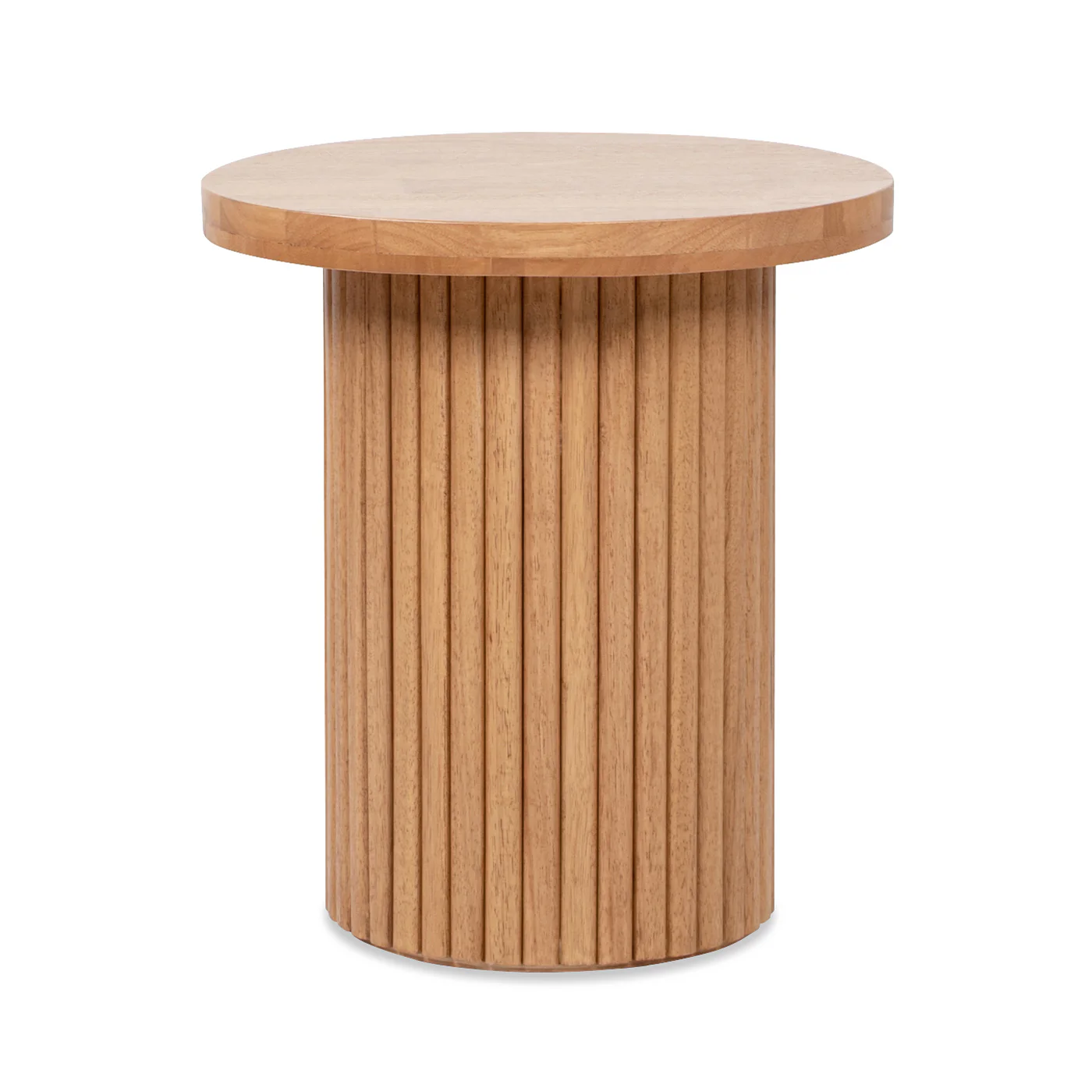 Kenzie Fluted Pillar Round Side Table
