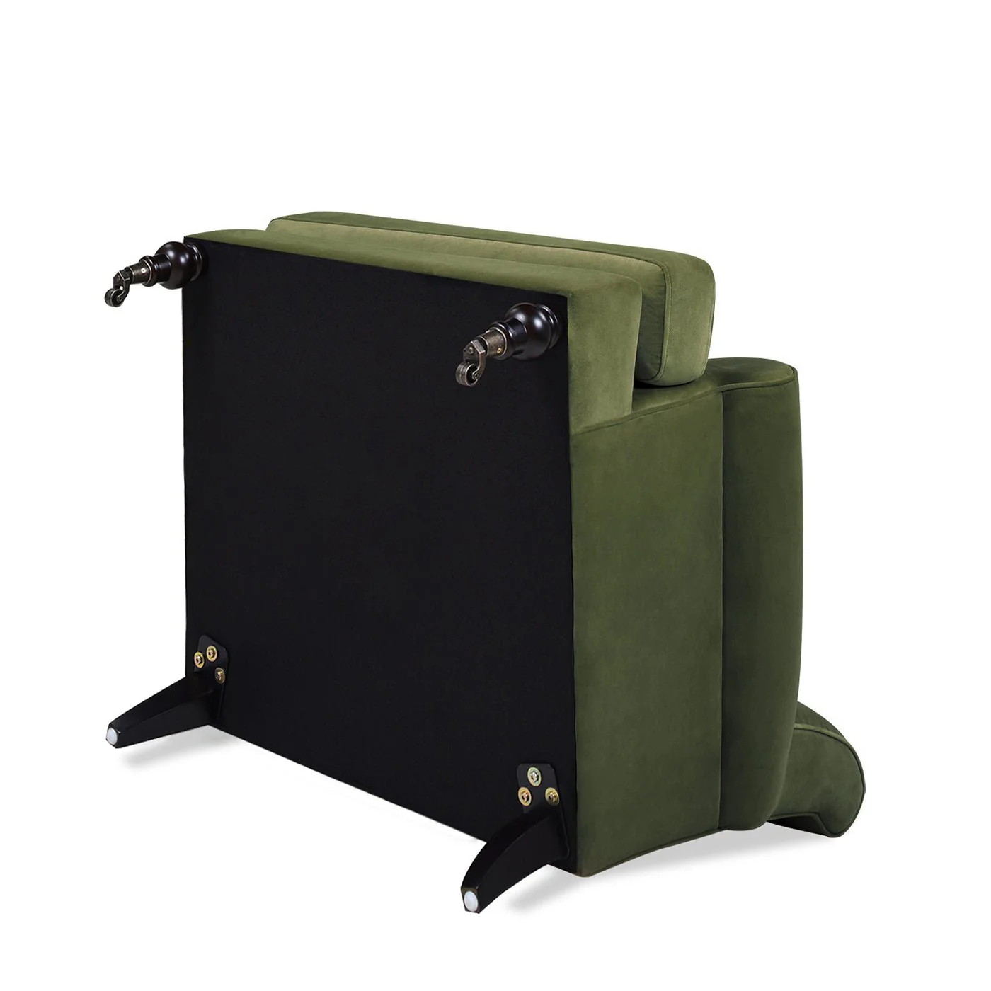 Cobaltex Upholstered Arm Chair with Metal Casters and Rolled Arms