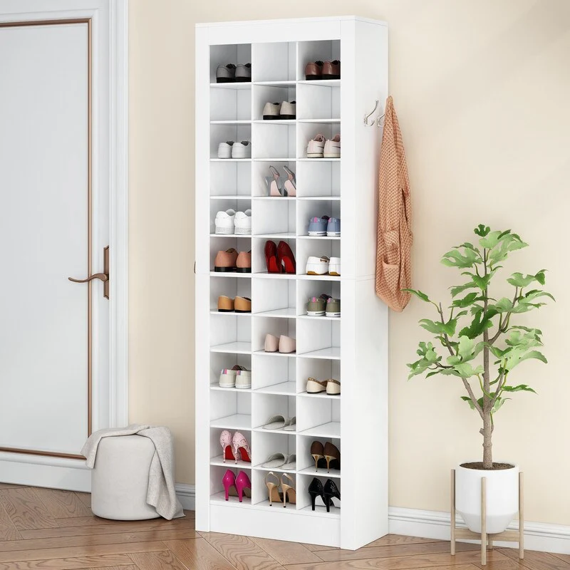 36 Pair Shoe Storage Cabinet With Cubbies