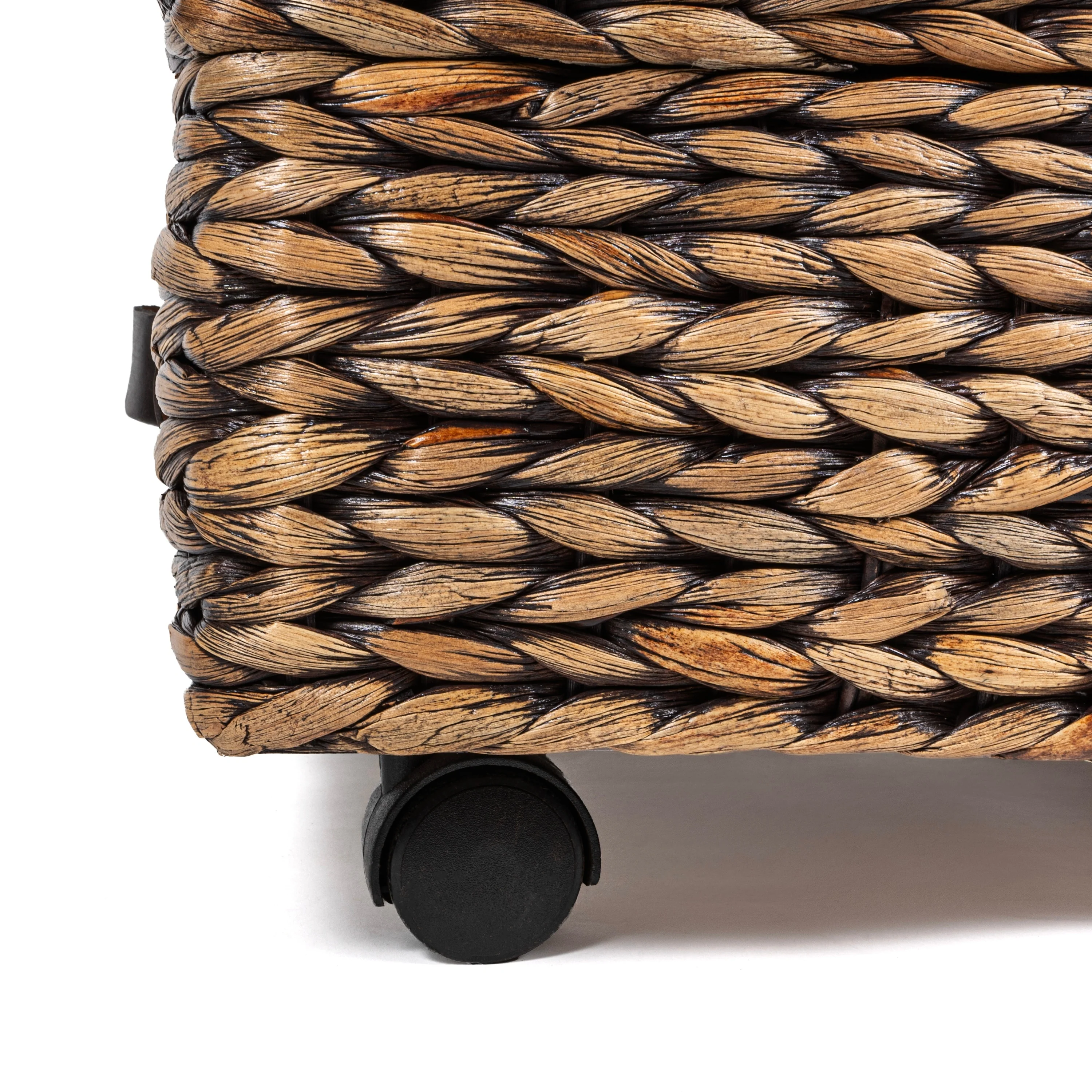 happimess Hyacinth/Wood Underbed Storage Bin with Wheels & Handles