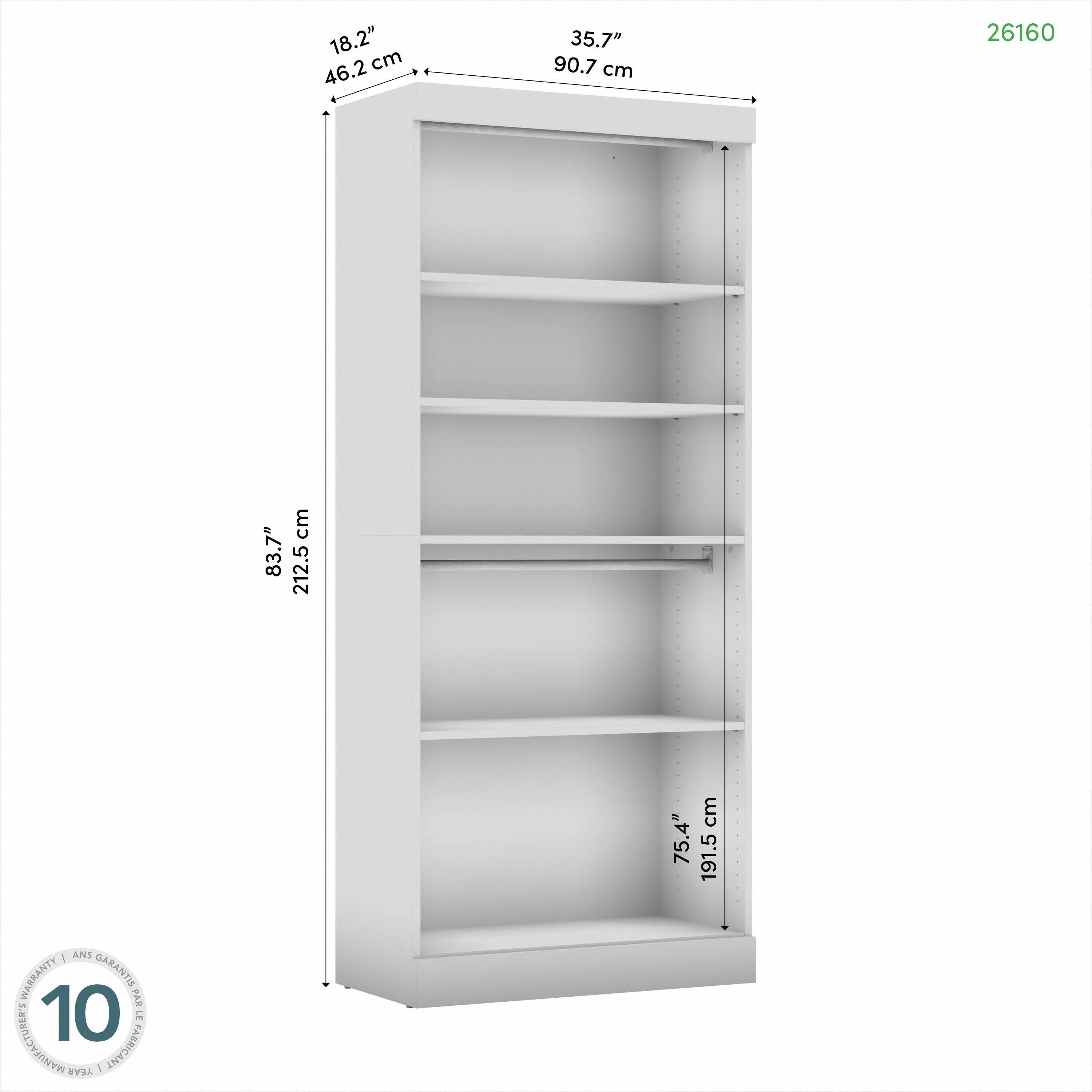 Pur 36W Closet Organizer, Home Organization Wardrobe by Bestar