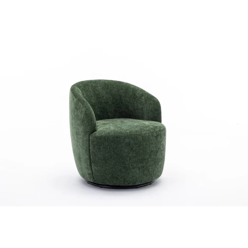 Assortment Upholstered Swivel Barrel Chair with Metal Base