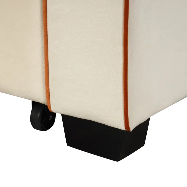 Ikal Velvet Upholstered Sleeper Sofa Bed with USB Port Pull Out Sofa Bed