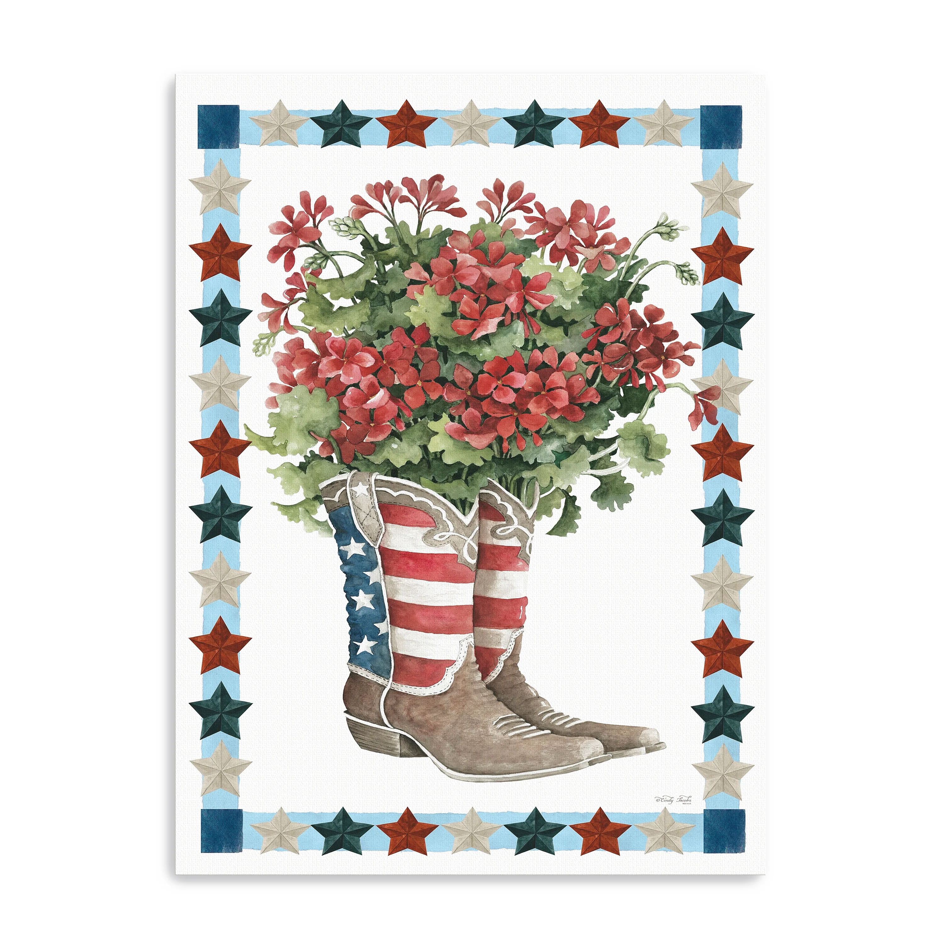 Patriotic Boots Canvas Giclee