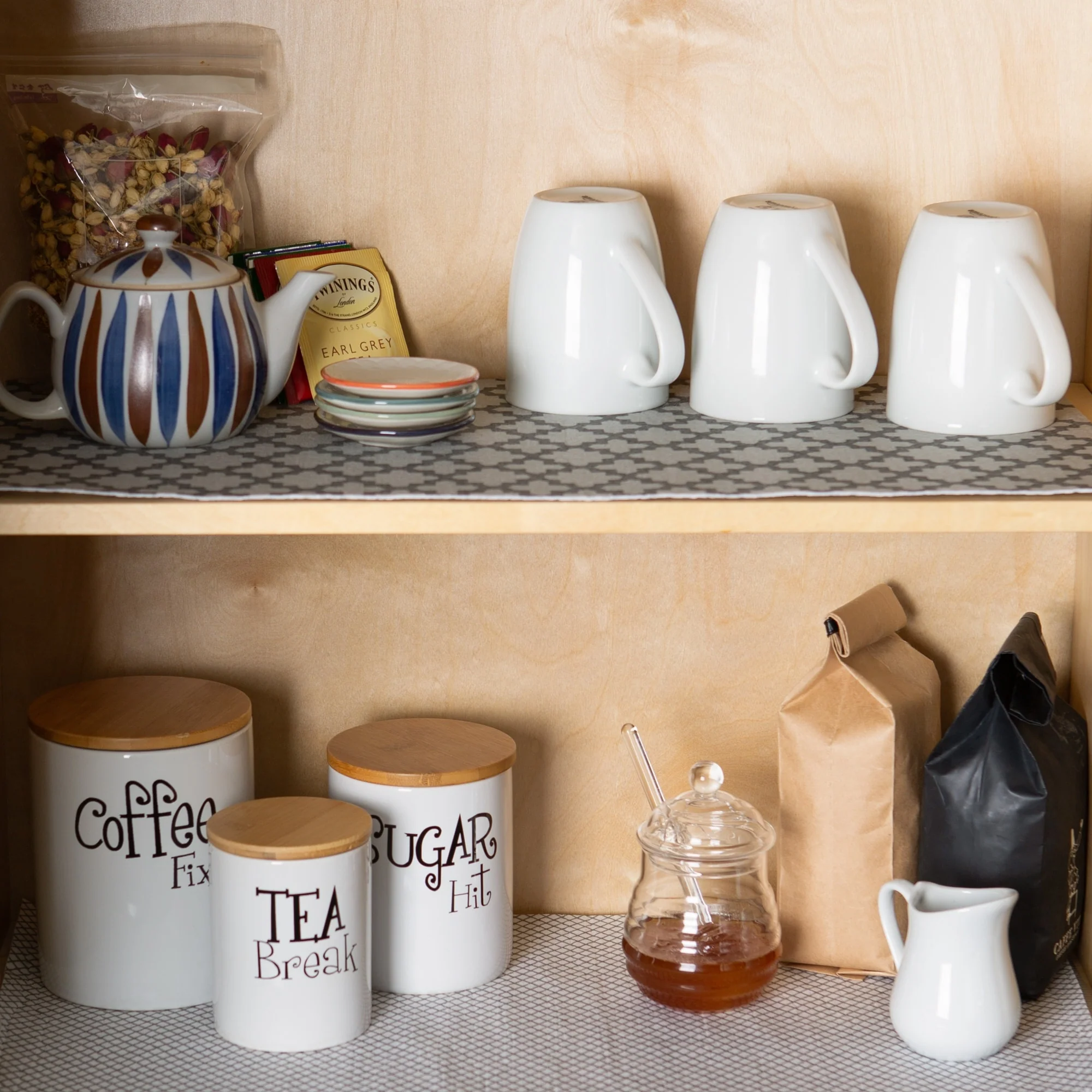 DII Grey Lattice Shelf Liner (Set of 2)