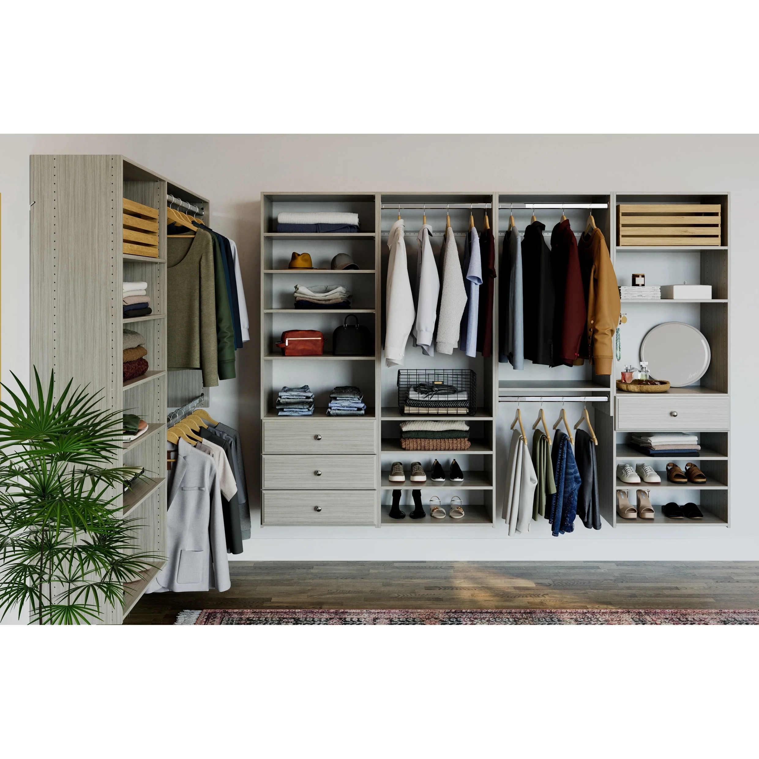 Easy Track Select Laminate Closet Tower Kit