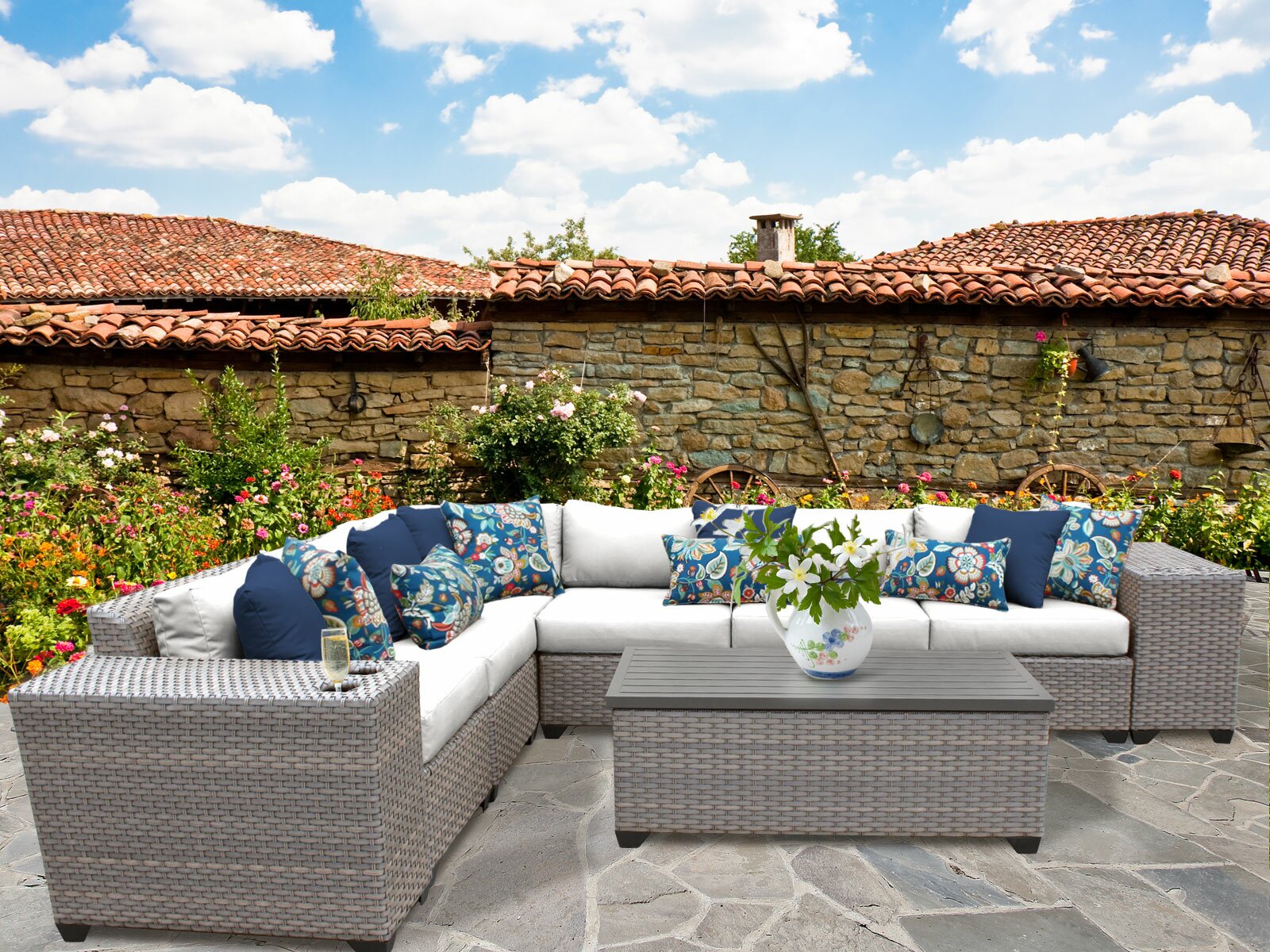 Merlyn 5 - Person Seating Group with Cushions