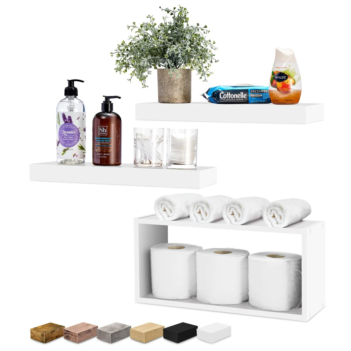Sorbus Floating Shelves for Wall Set of 3 - 16