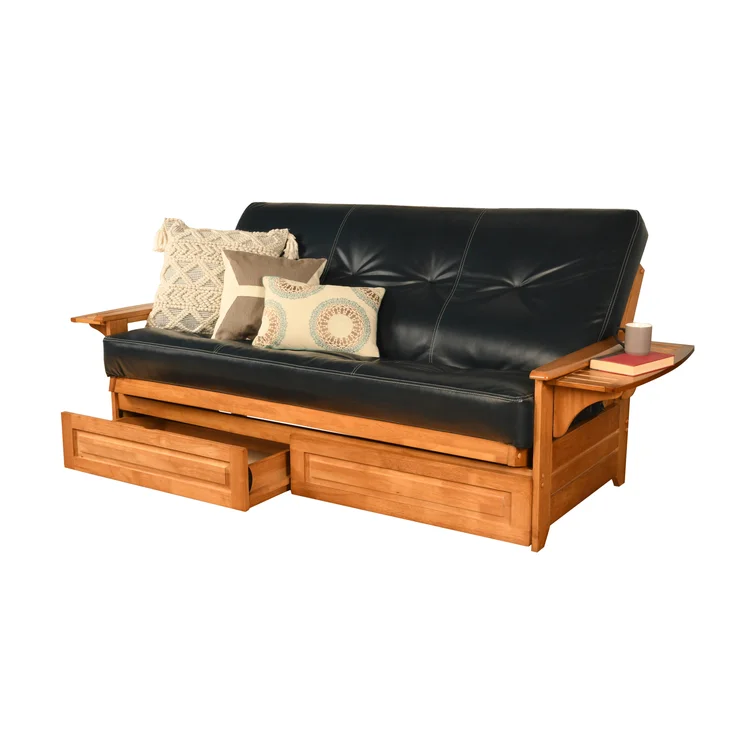 Himanshi Full / Double 81'' Faux Leather Futon And Mattress