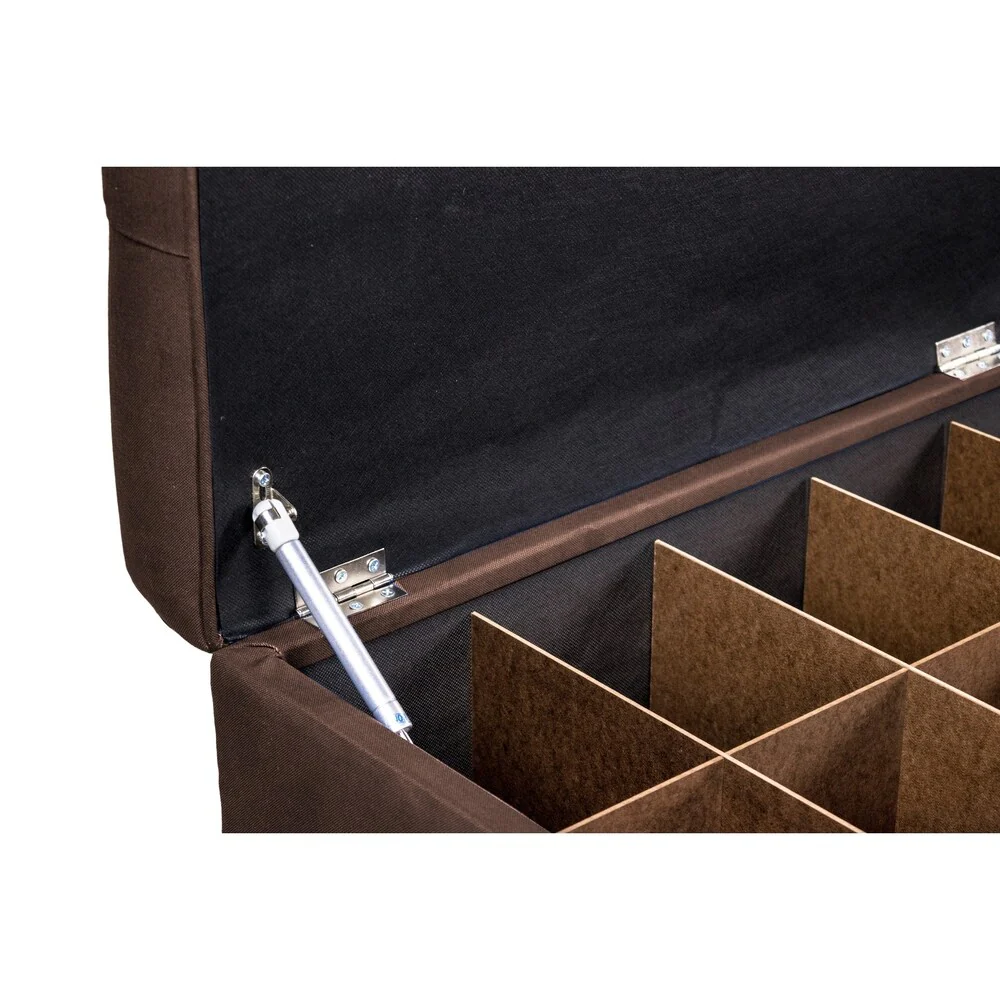 MJL Furniture-Sole Secret Obsession Diamond-tufted Shoe Storage Bench