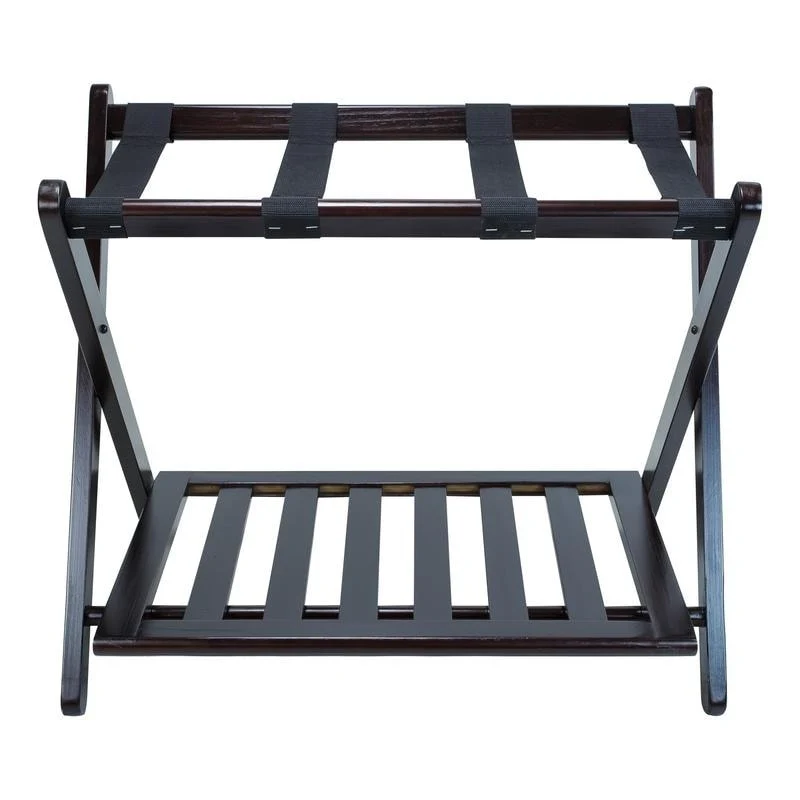 Hotel-style Luggage Rack with Shelf