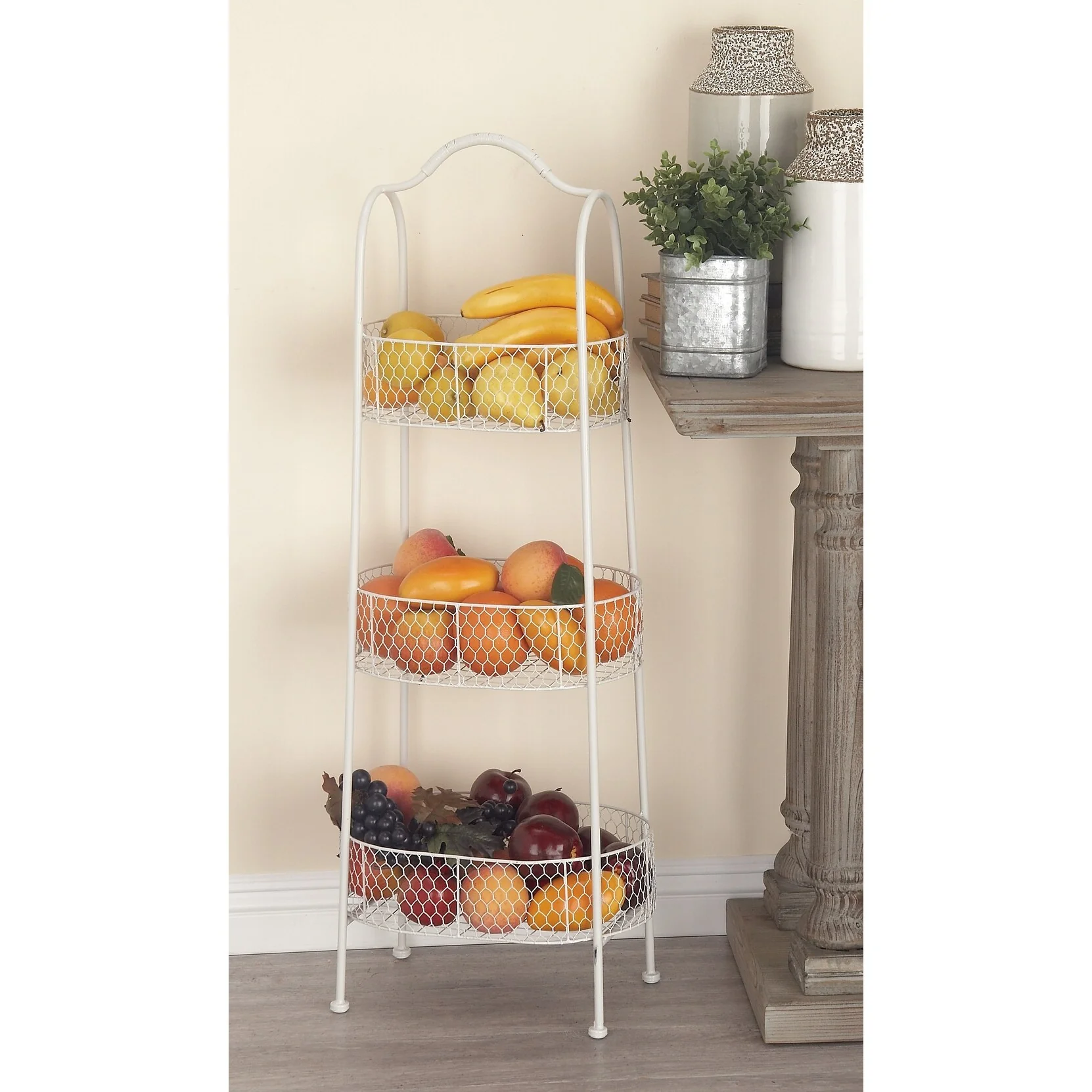 Iron Farmhouse Storage Cart 41 x 15 x 10 - 15 x 10 x 41