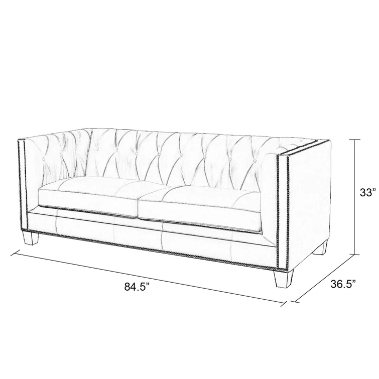 Fryda 85'' Leather Sofa