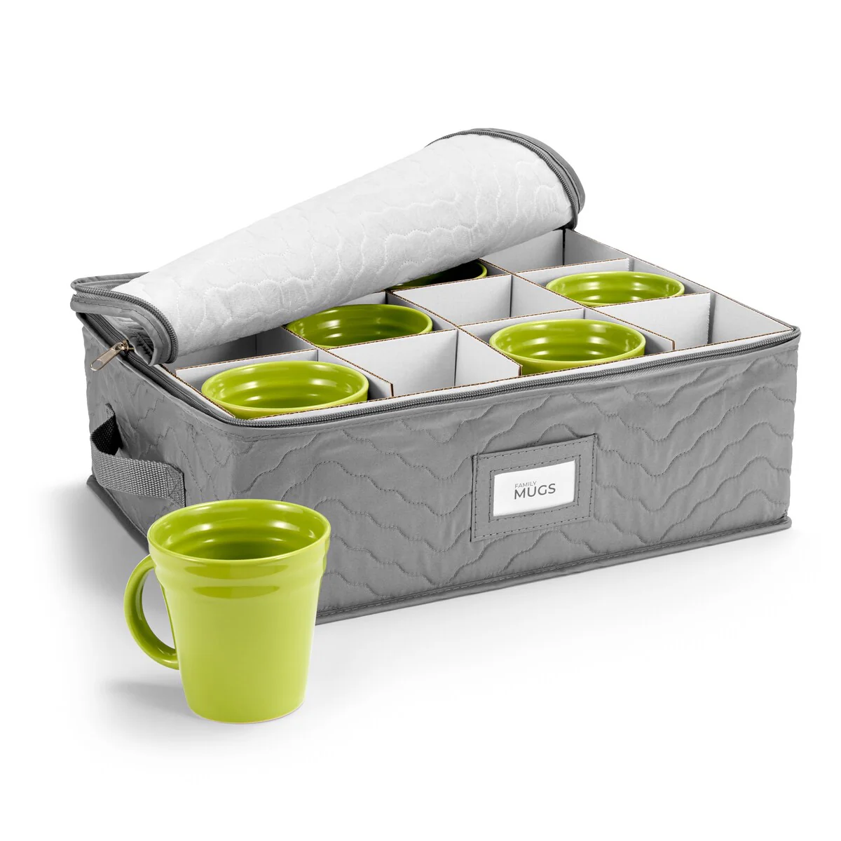 12 Mug Coffee Mug/Glass Quilted Box - 13 in x 16 in x 6 in