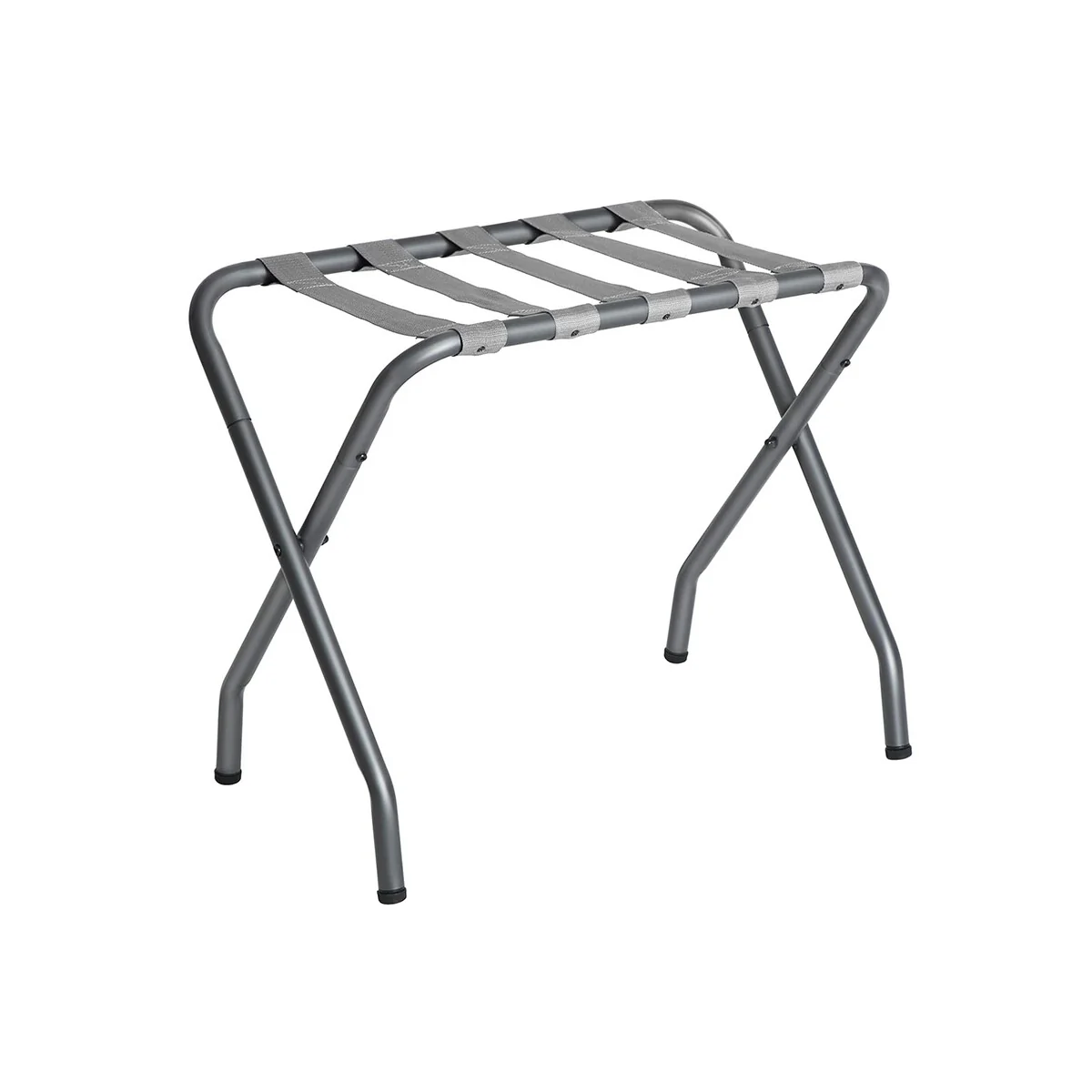 SONGMICS Metal Folding Luggage Rack, Gray