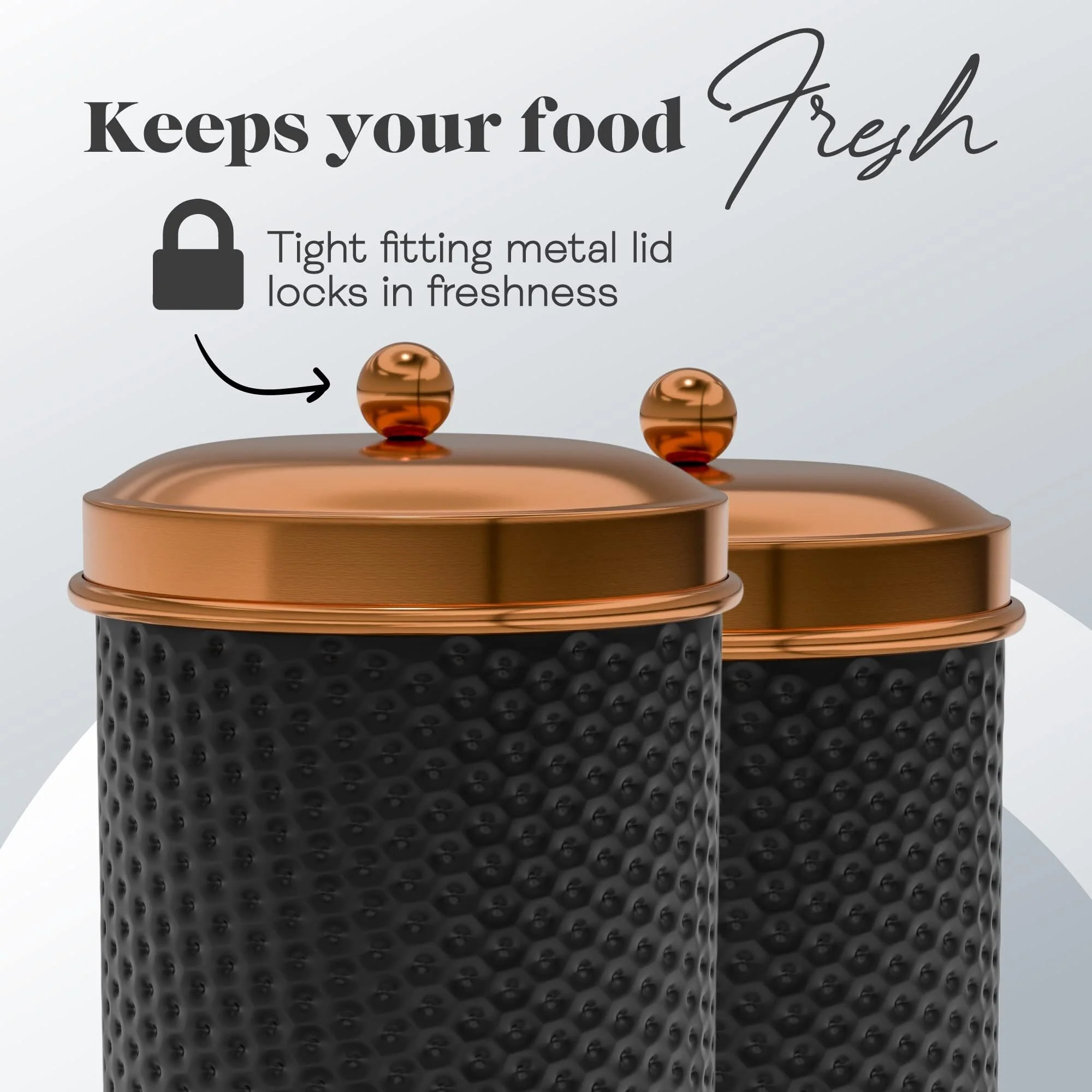 Amici Home Set of 2 Ashby Metal Canisters