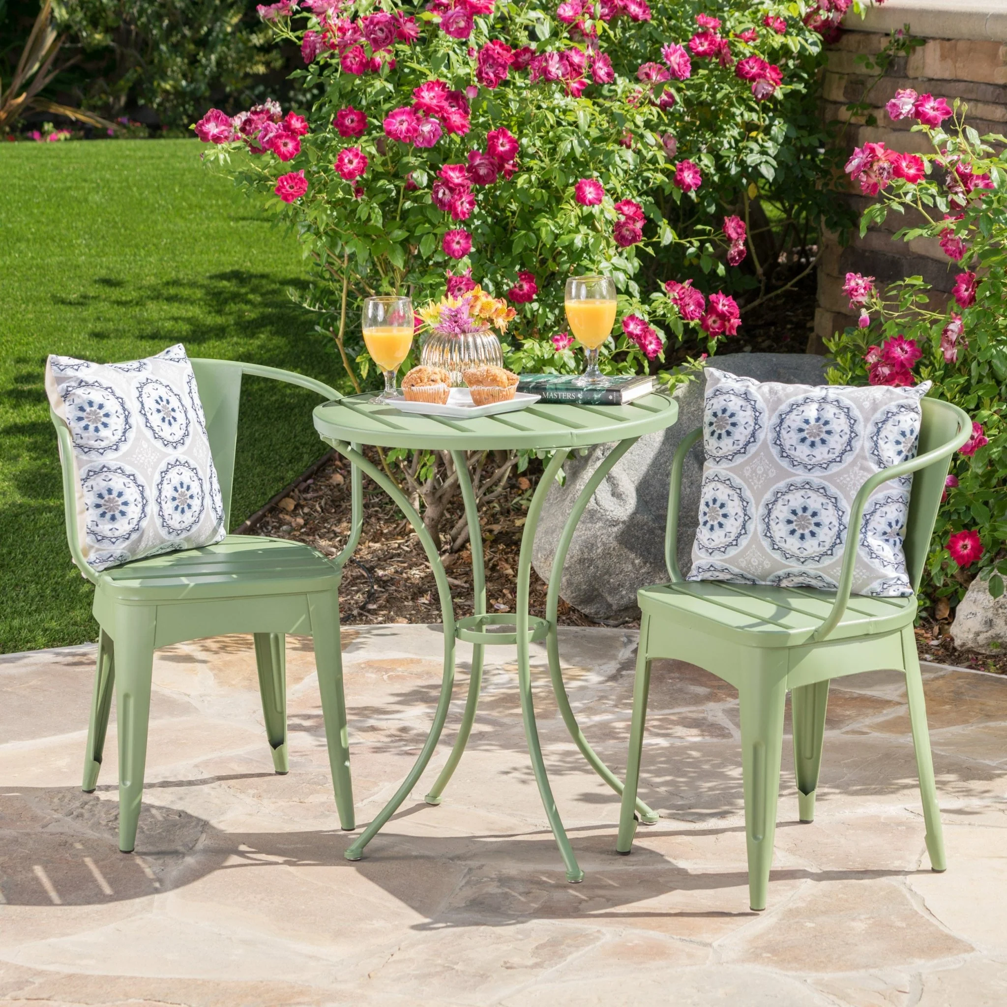 3-Piece Bistro Set with Table and 2 Chairs