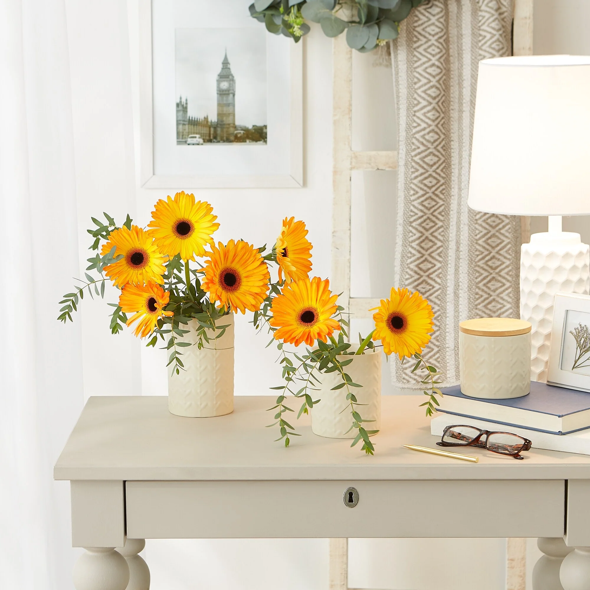 Retro Vine Texture Ceramic Canister (Set of 3)