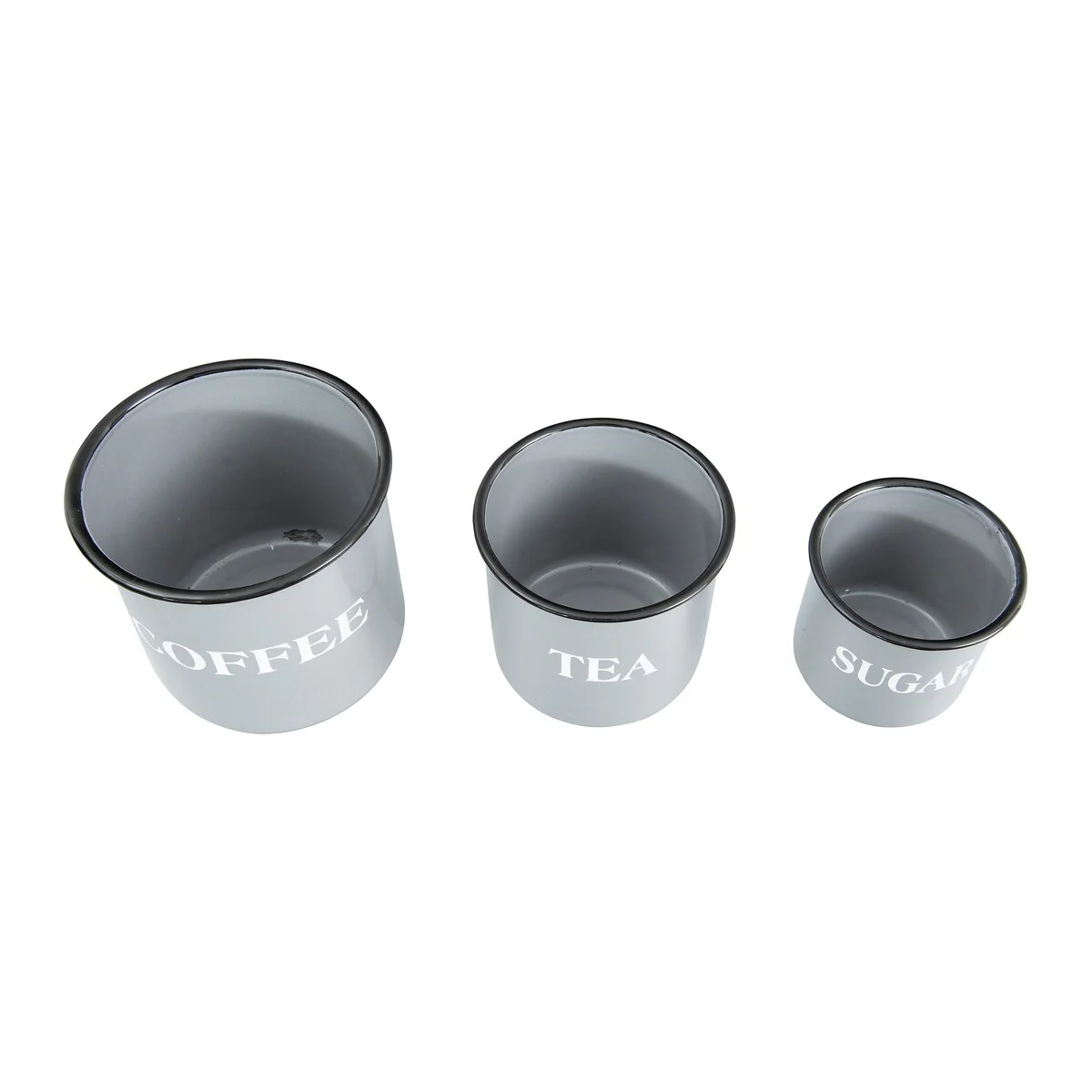 Metal Containers with Lids, Coffee, Tea, Sugar