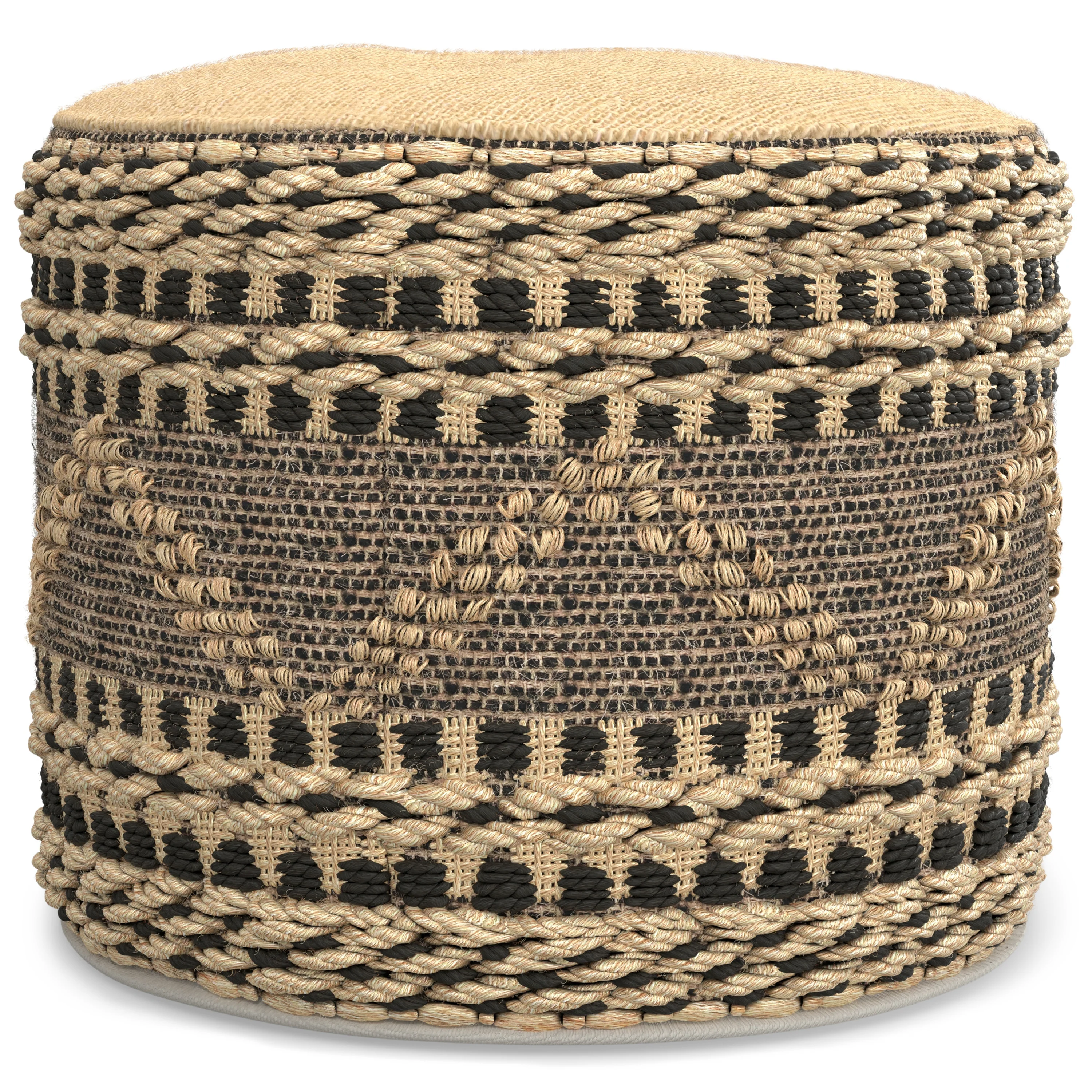 Stella Round Woven Pouf