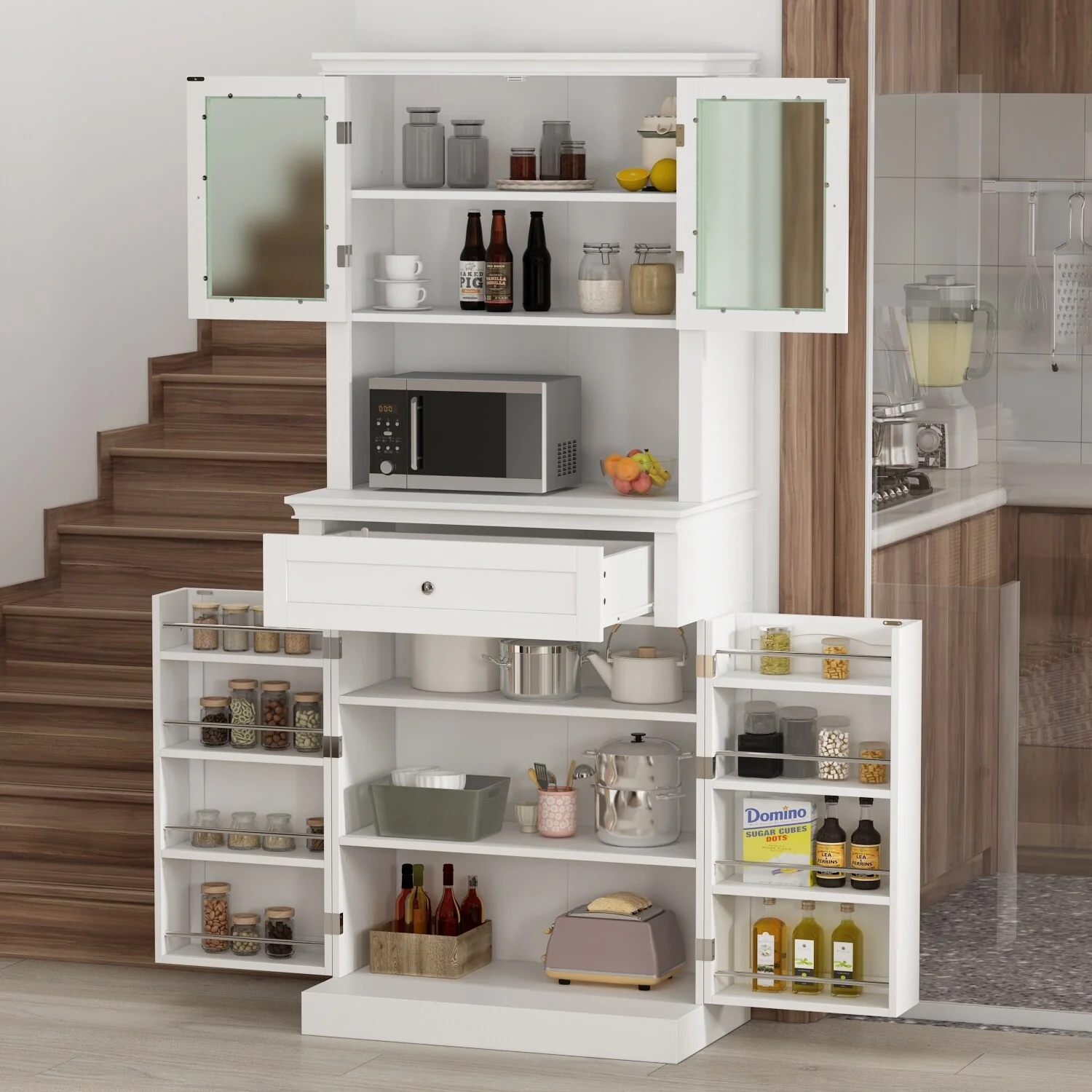Freestanding Kitchen Pantry, Kitchen Cupboard Storage Cabinets