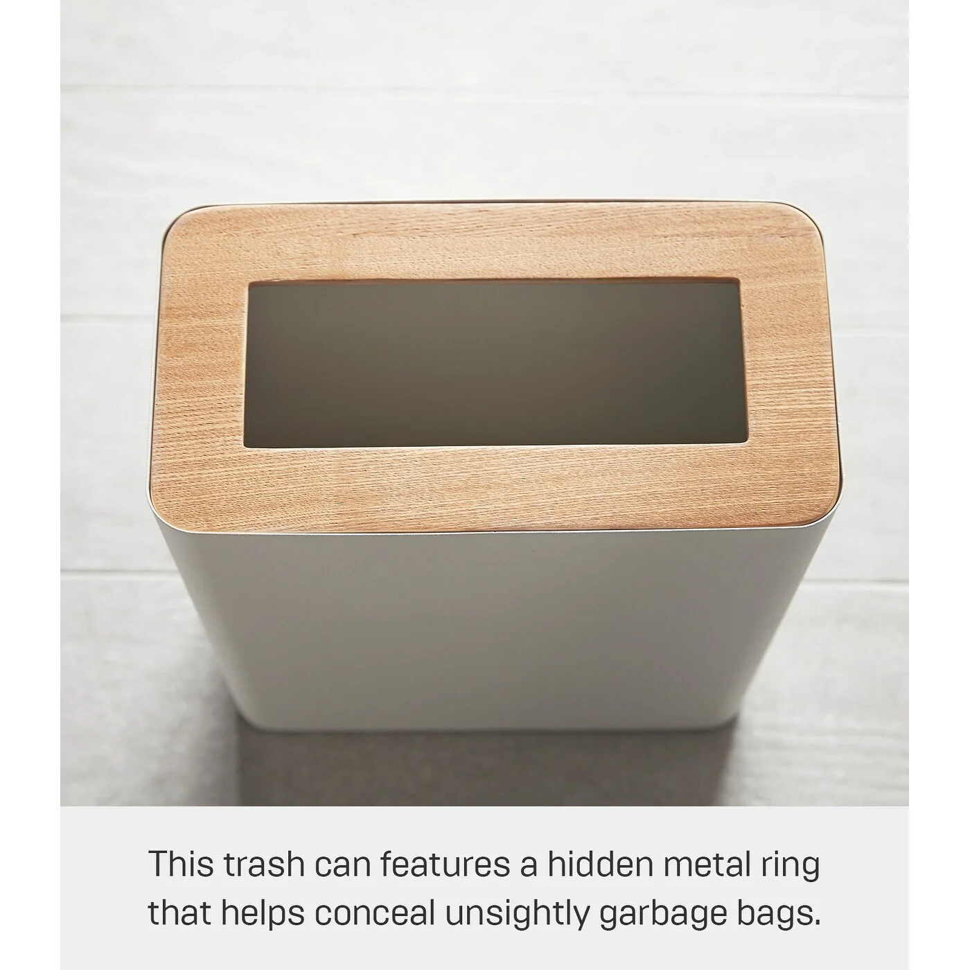 Yamazaki Home Trash Can - Two Styles, Steel & Wood